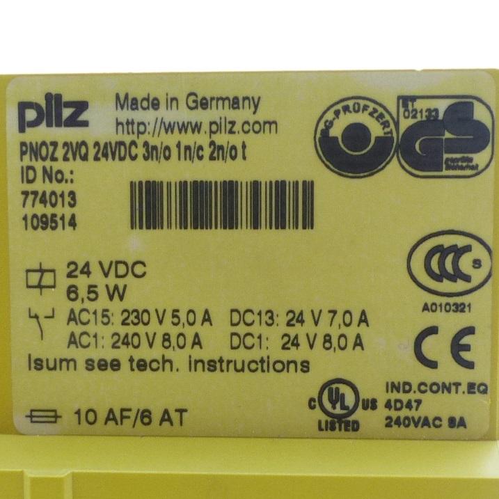 Produktfoto 2 von PILZ Not-Aus-Schaltgerät PNOZ 2VQ 24 VDC