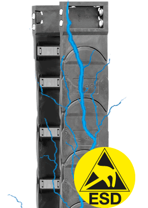 ESD-Energiekettenserie 14240 | vollstegig: im Innen- und Außenradius zu öffnen | Innenhöhe: 62 mm