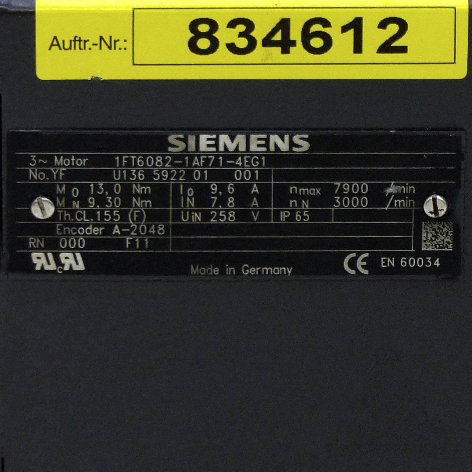 Produktfoto 2 von SIEMENS Synchron-Servomotor