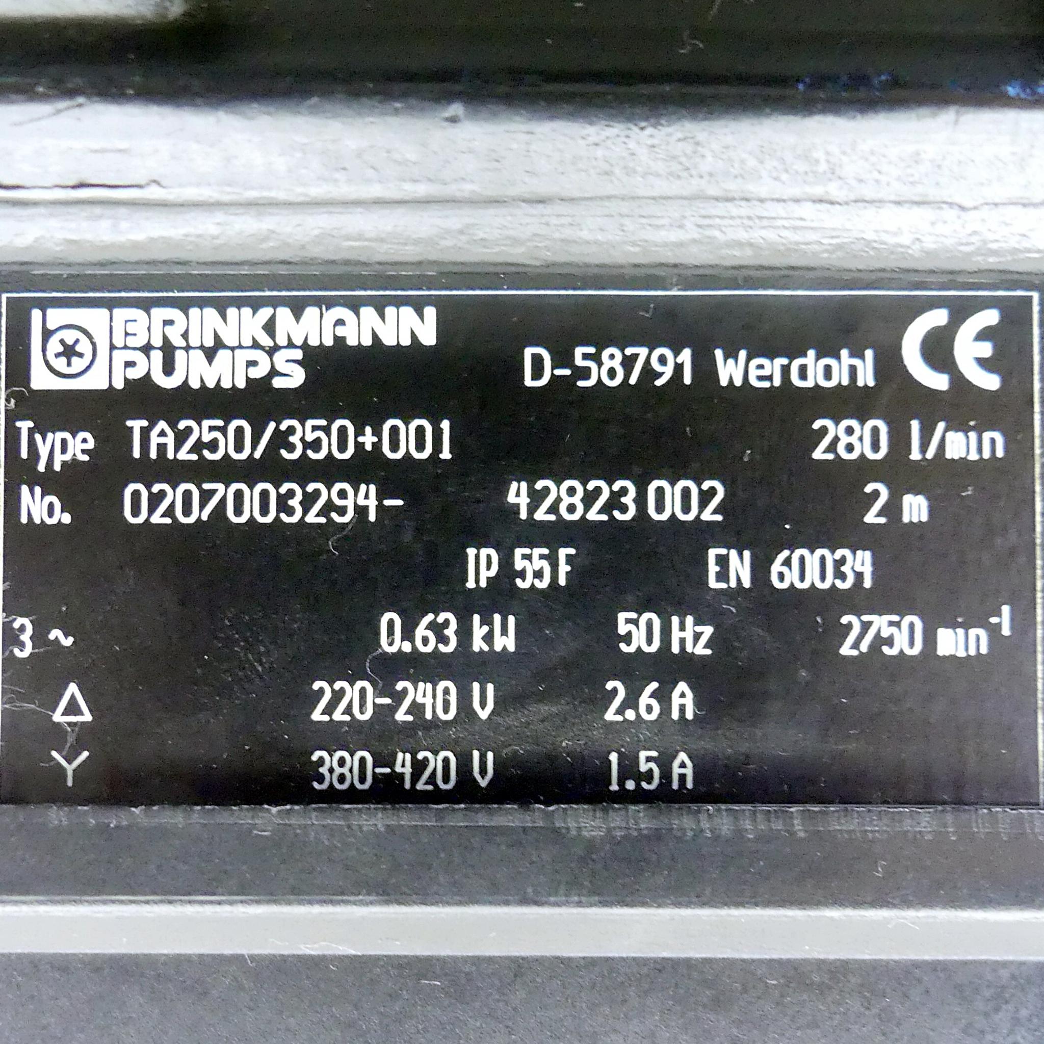 Produktfoto 2 von BRINKMANN PUMPS Tauchpumpe TA250/350+001