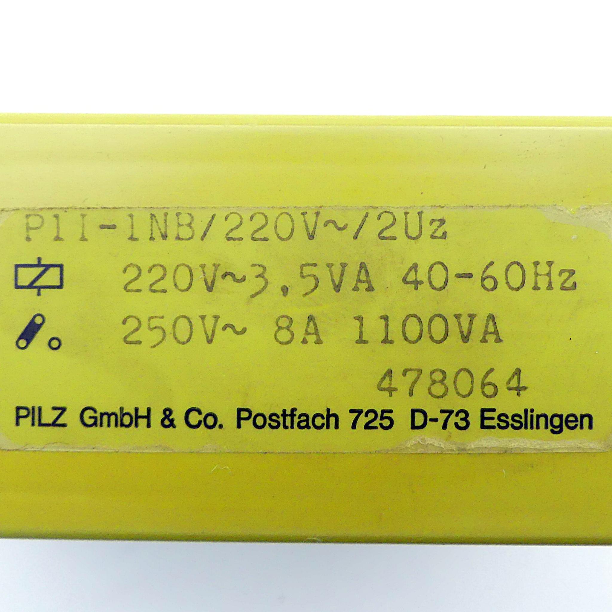 Produktfoto 2 von PILZ Zeitrelais P1I-1NB/220V