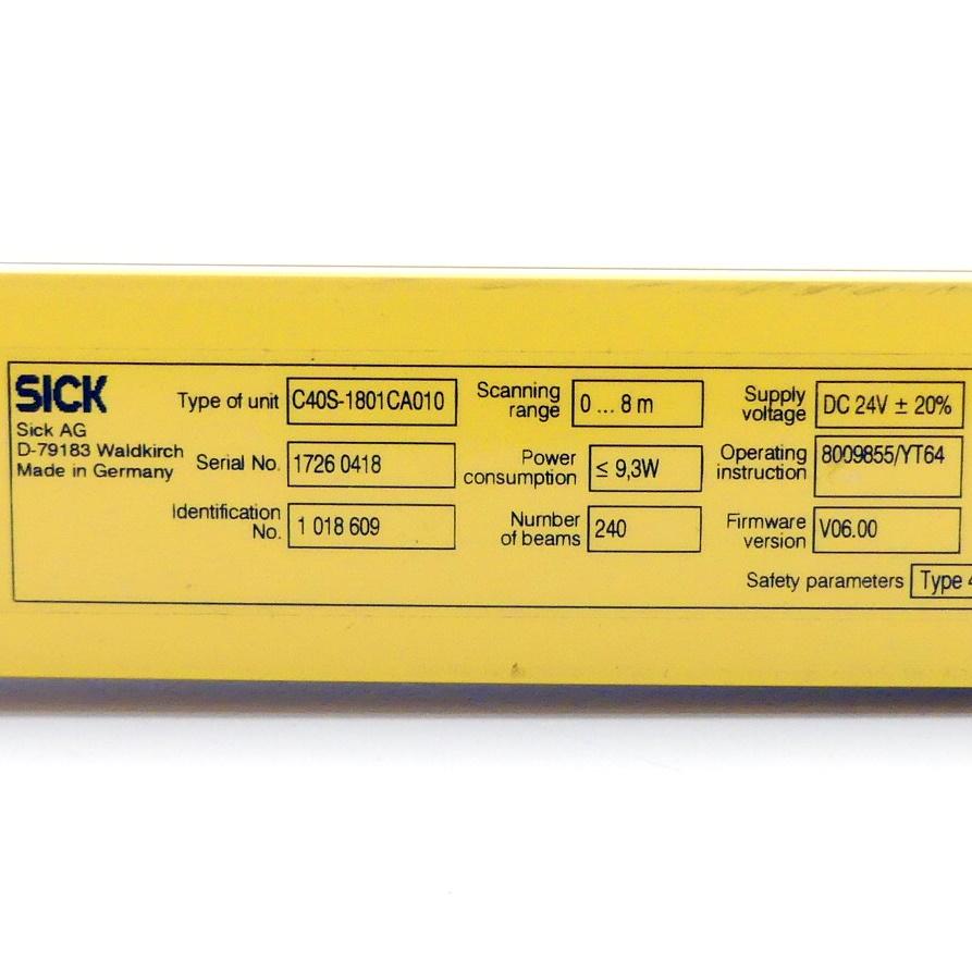 Produktfoto 2 von SICK C4000 Sicherheitslichtvorhang Sender C40S-1801CA010