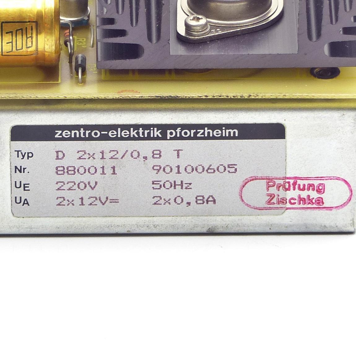 Produktfoto 2 von ZENTRO-ELEKTRIK Netzgerät D 2x 12/0,8 T