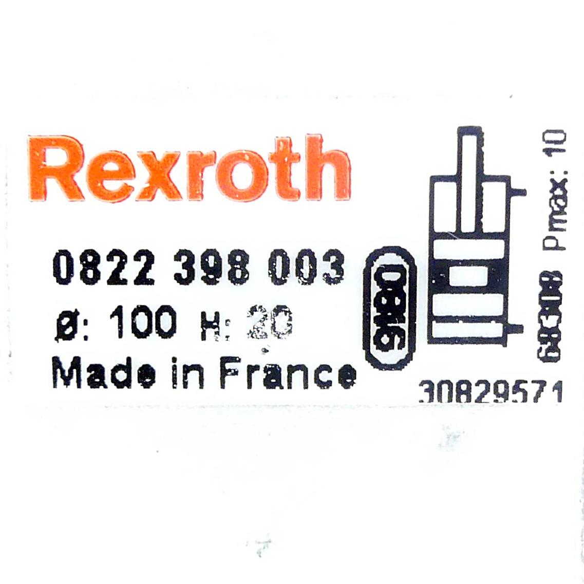 Produktfoto 2 von REXROTH Pneumatikzylinder 0822 398 003