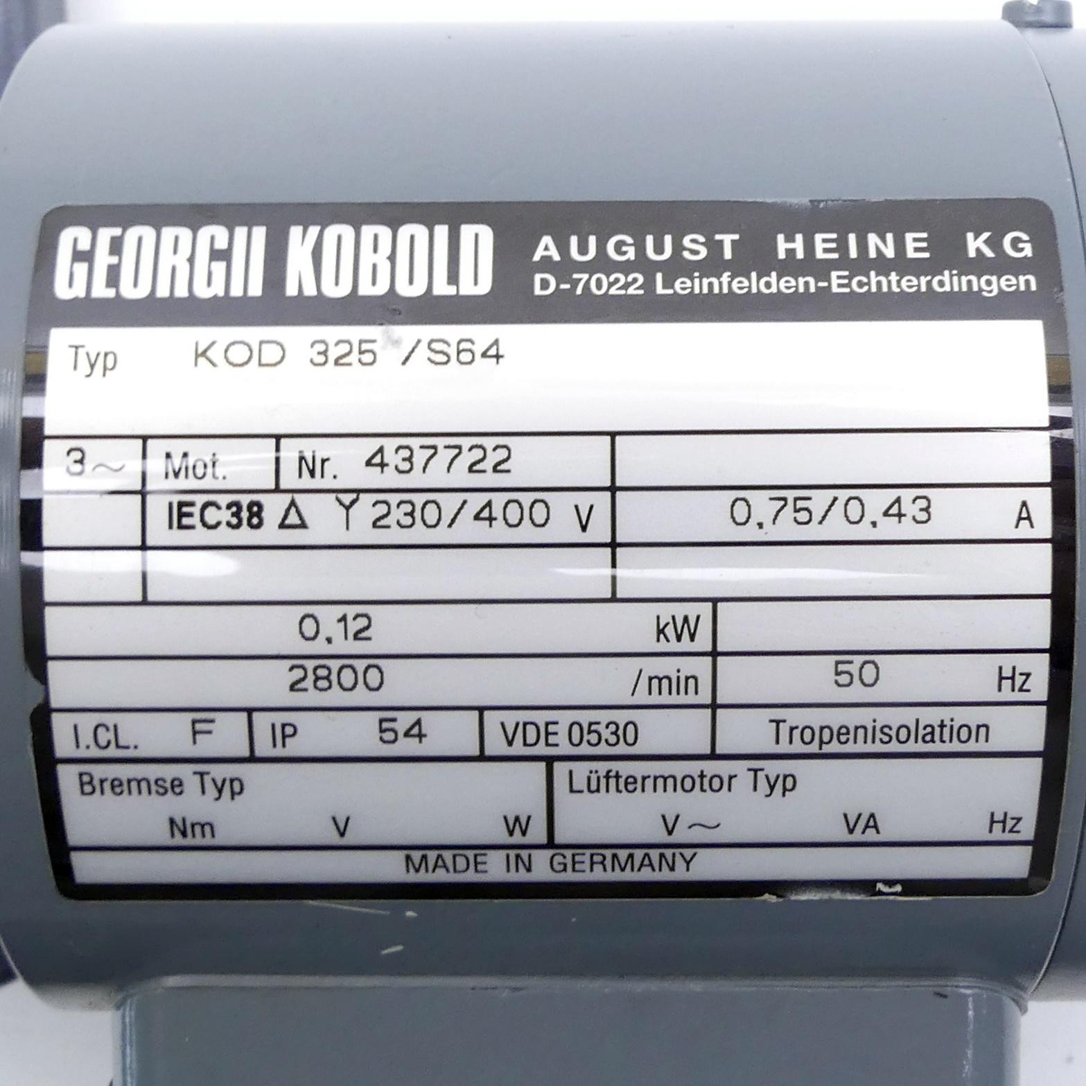 Produktfoto 2 von GEORGII KOBOLD Getriebemotor 437722