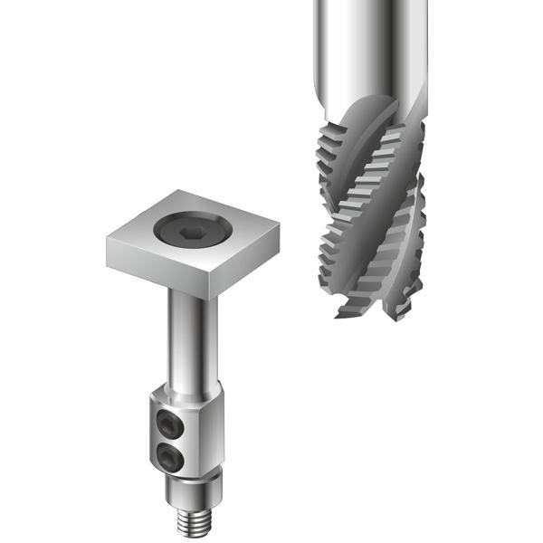 Produktfoto 3 von M4 Würfelförmiger Tastereinsatz zur Werkzeugmessung, 15 x 15 mm, Hartmetall, L 29,5 mm