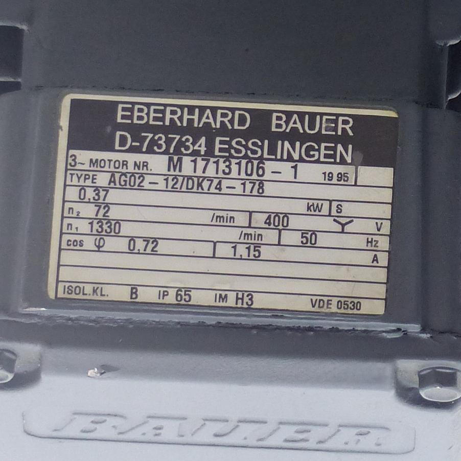 Produktfoto 2 von BAUER Getriebemotor AG02-12/DK74-178