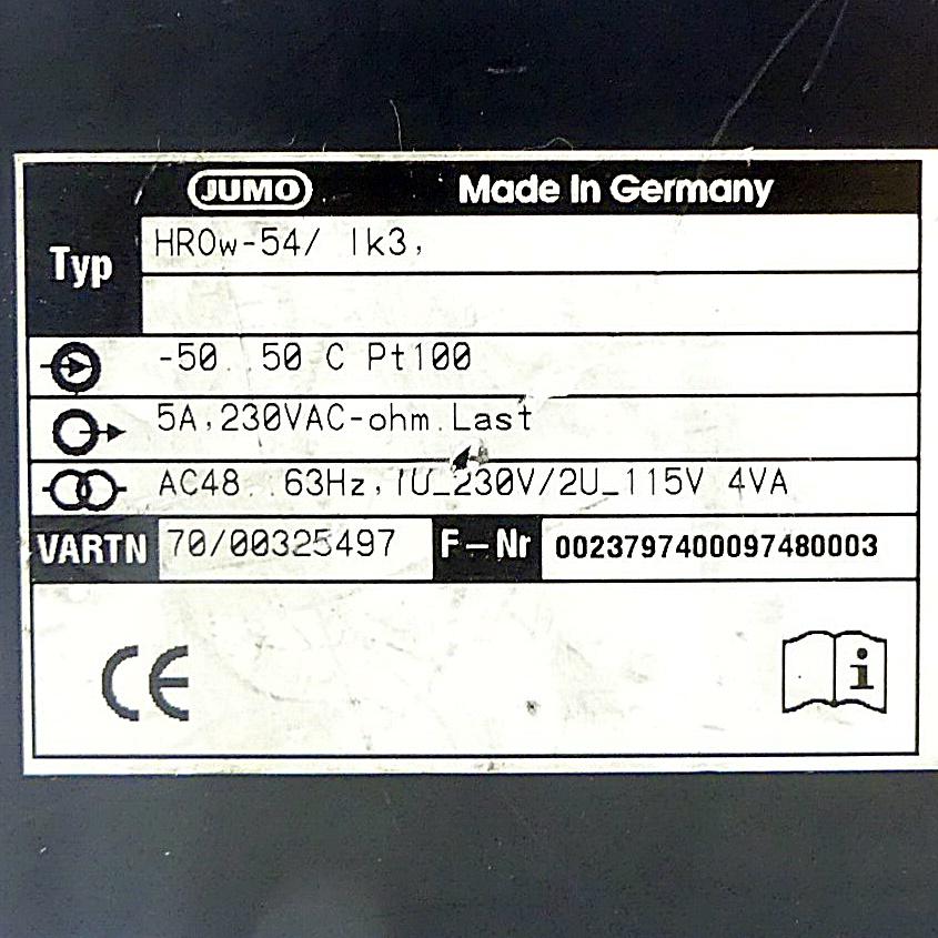 Produktfoto 2 von JUMO Temperaturregler PT100