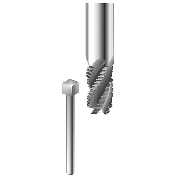 Produktfoto 3 von M4 Würfelförmiger Tastereinsatz zur Werkzeugmessung, 6 x 6 mm, Hartmetall, L 53 mm