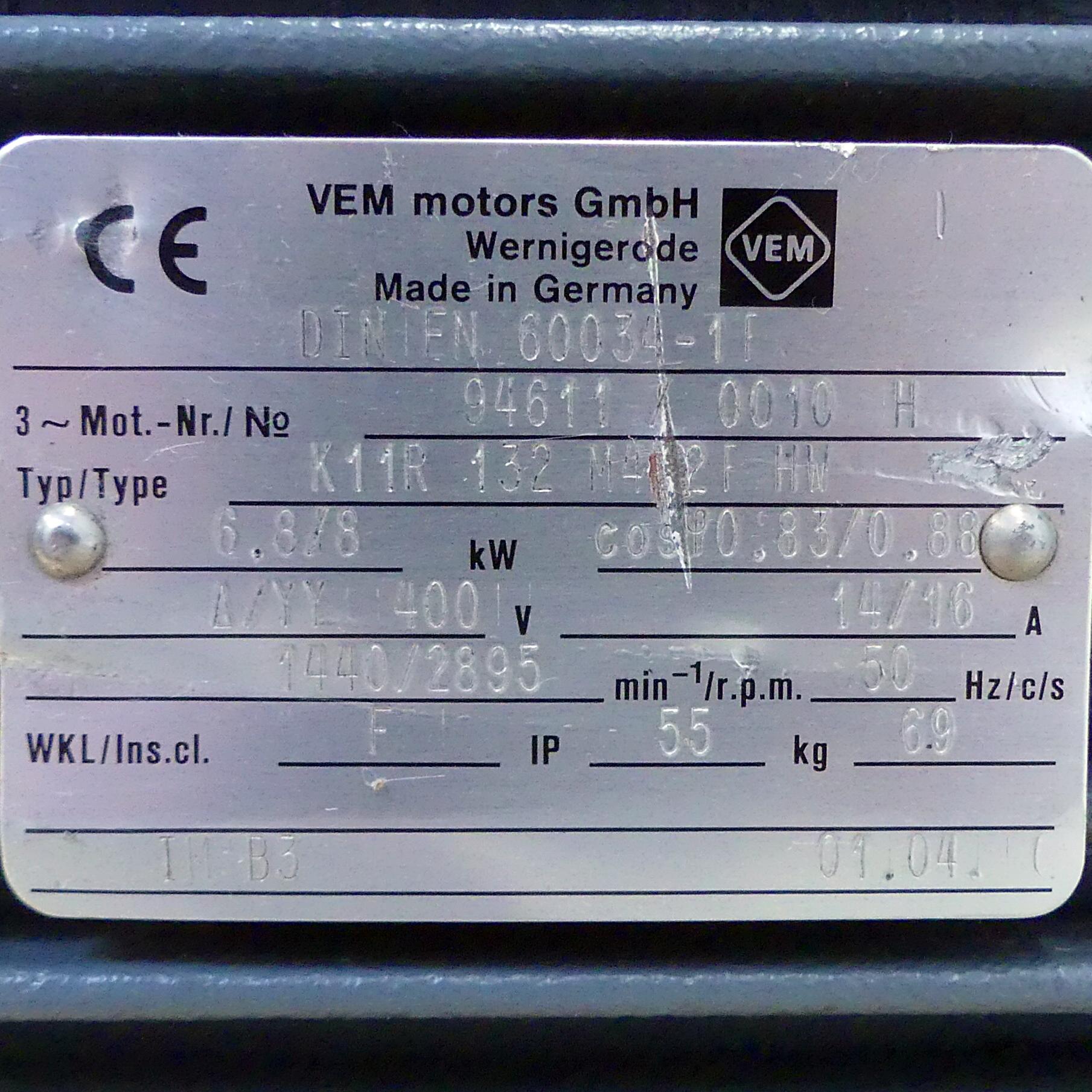 Produktfoto 2 von VEM MOTORS Drehstrommotor DINTEN 60034-1F