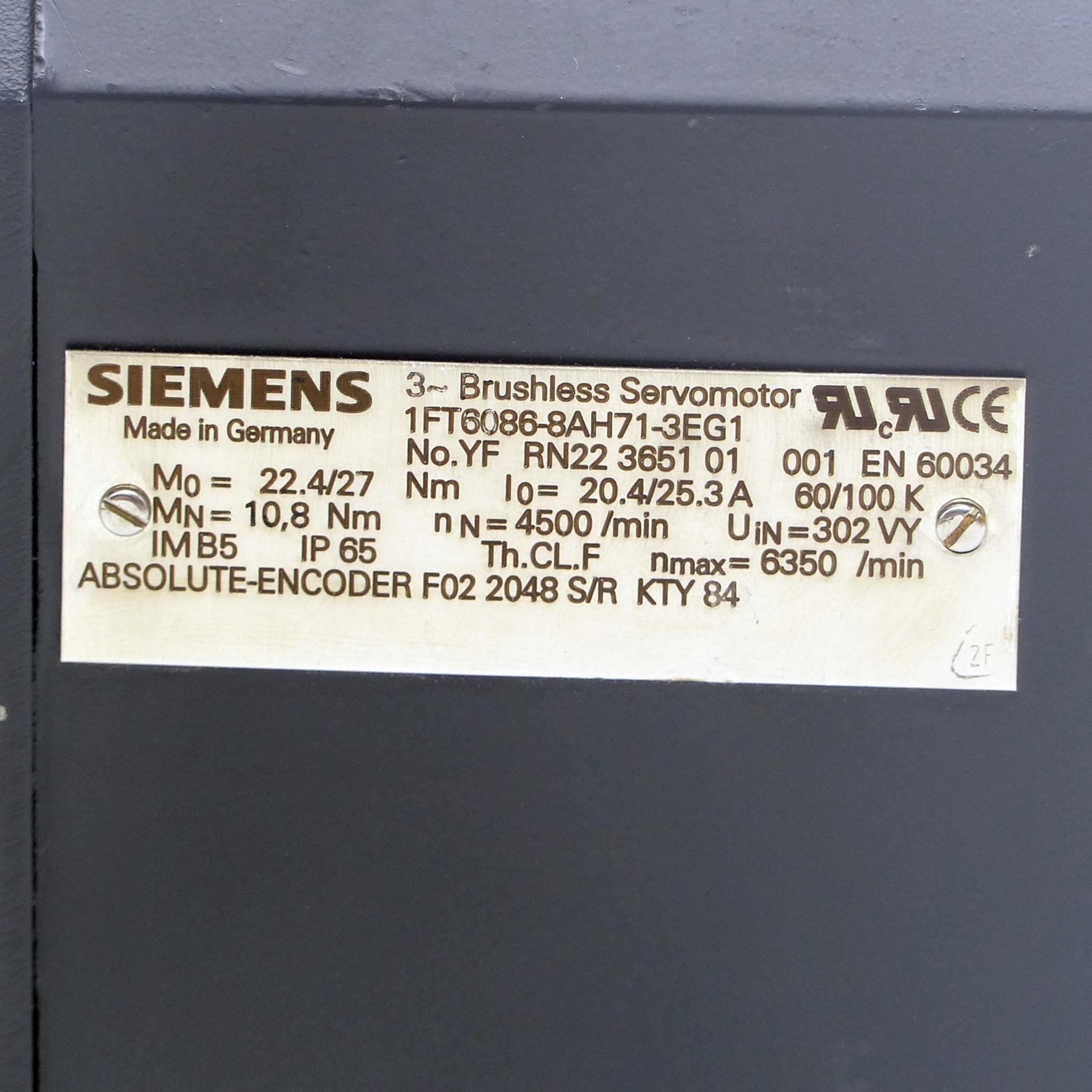 Produktfoto 2 von SIEMENS Bürstenloser Servomotor