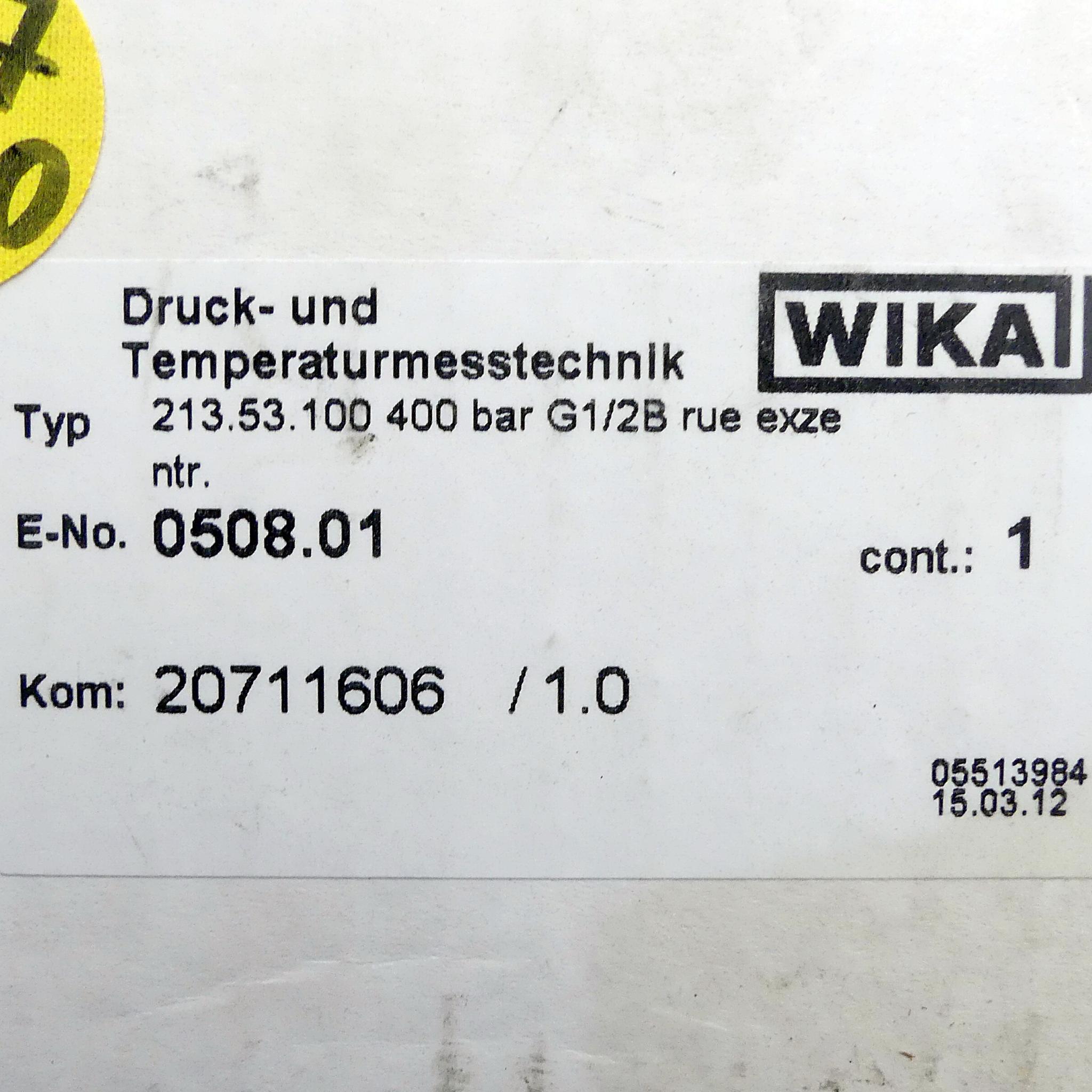 Produktfoto 2 von WIKA Manometer