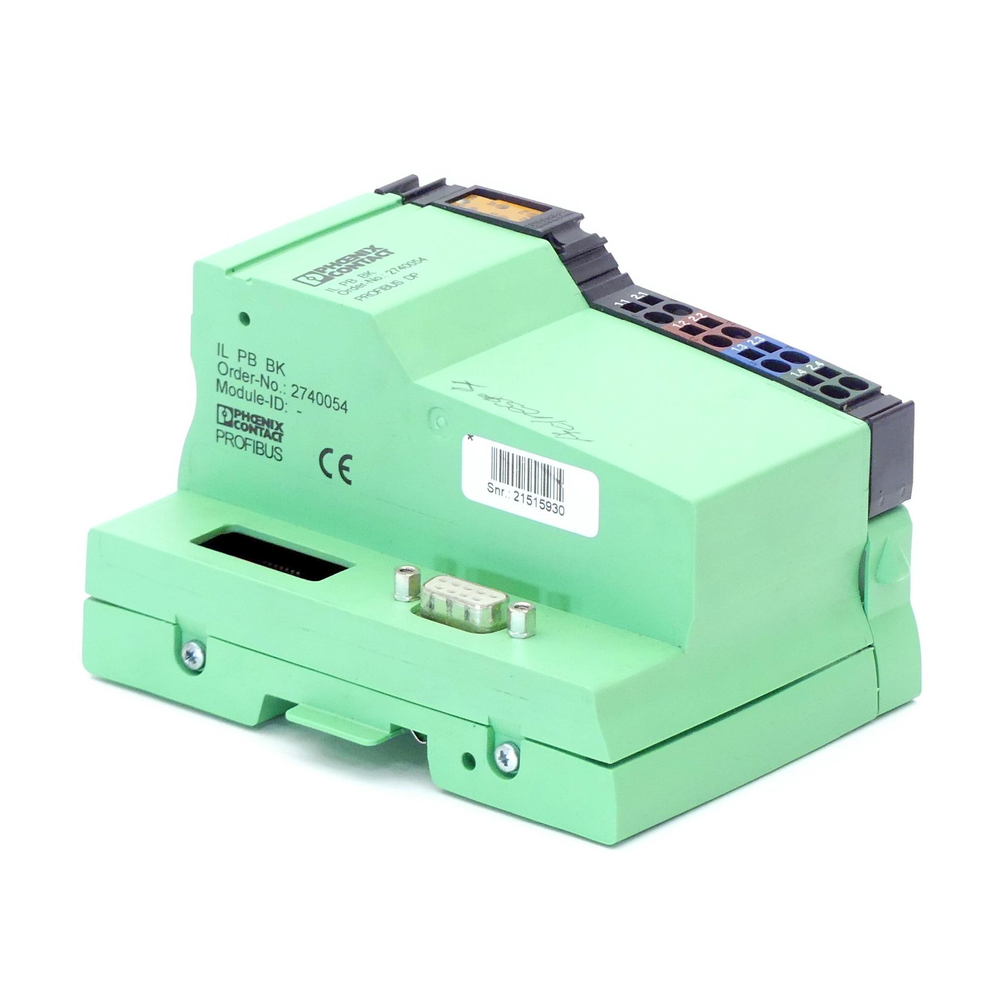 Produktfoto 1 von PHOENIX CONTACT Profibus DP IL PB BK