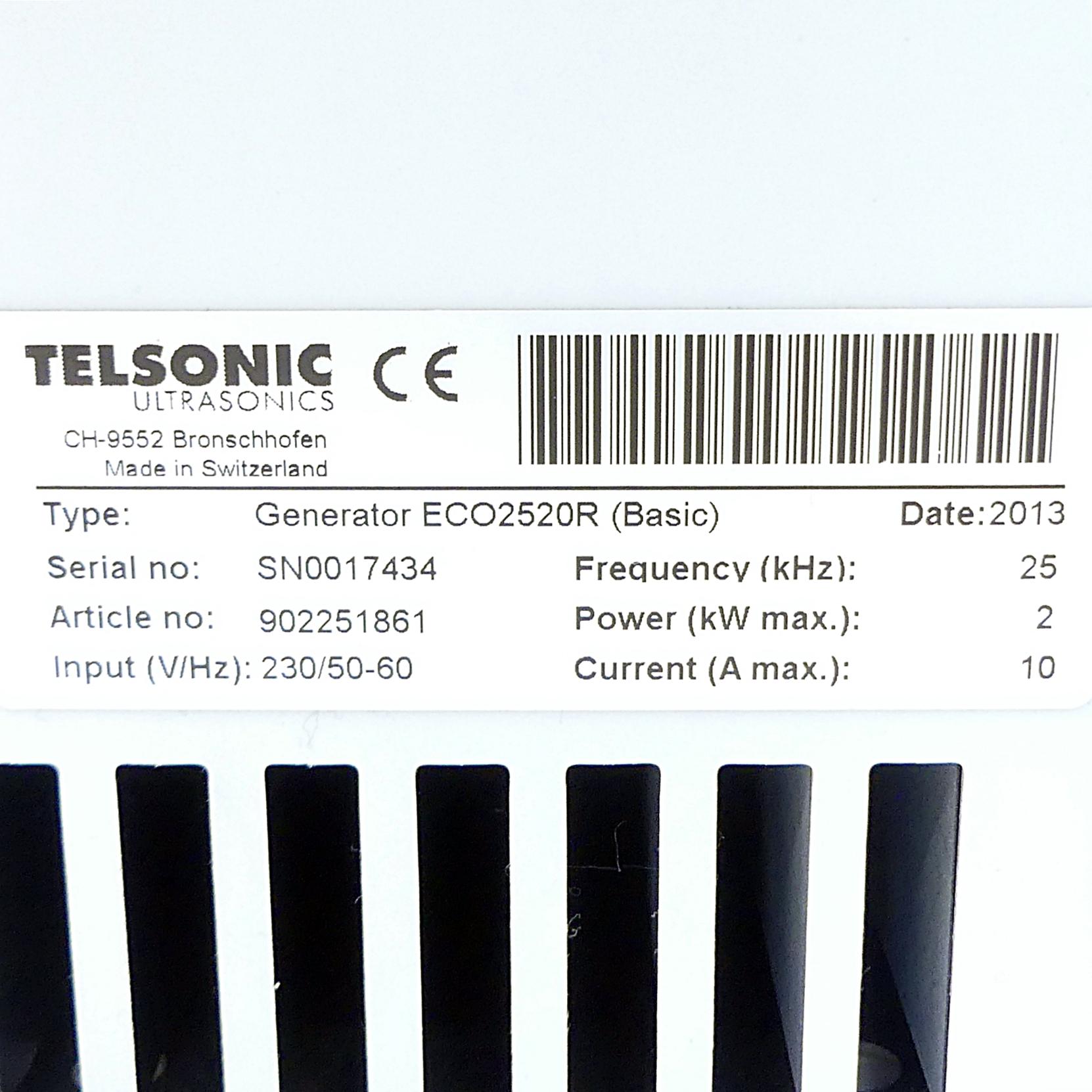 Produktfoto 2 von TELSONIC Generator ECO2520R