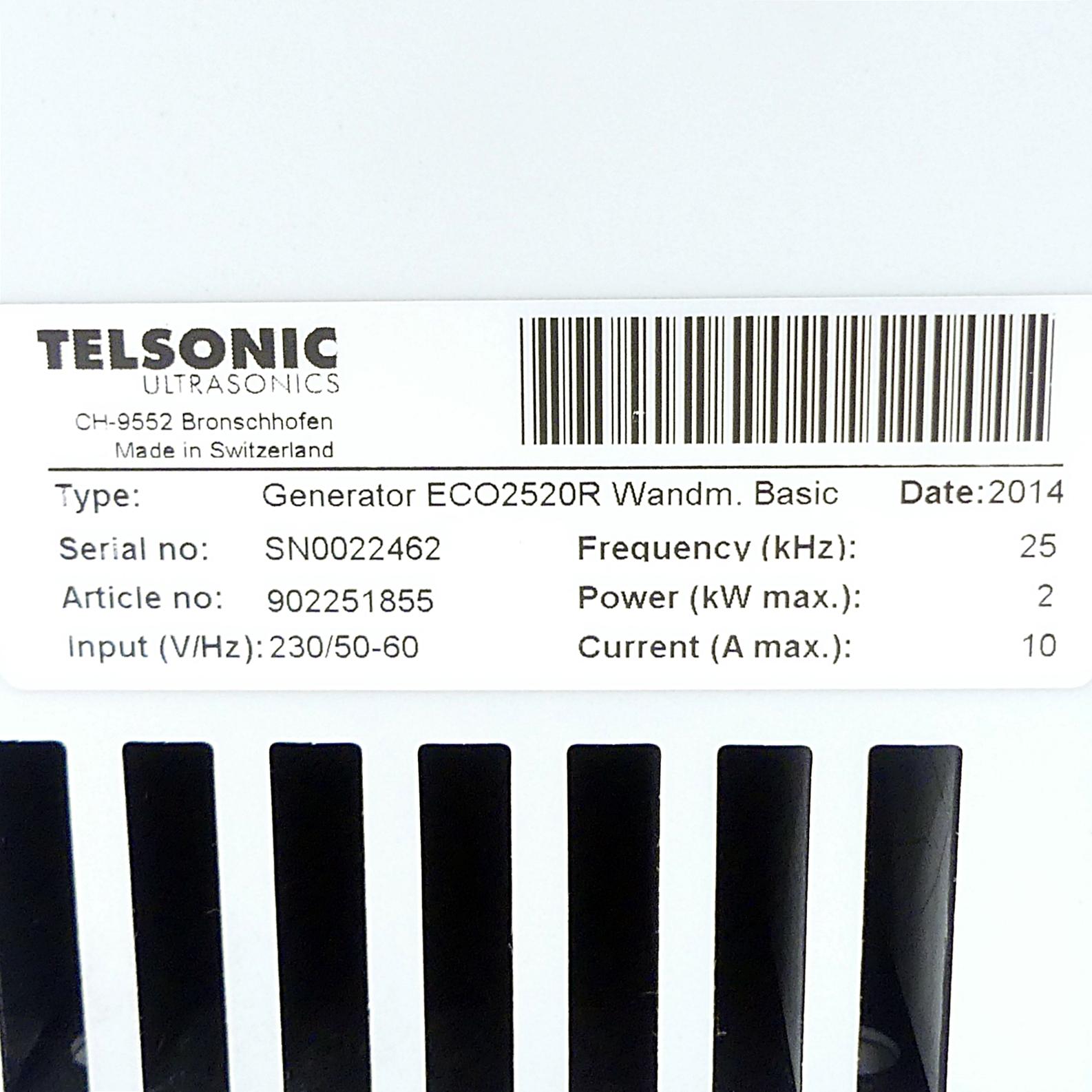 Produktfoto 2 von TELSONIC Generator ECO2520R