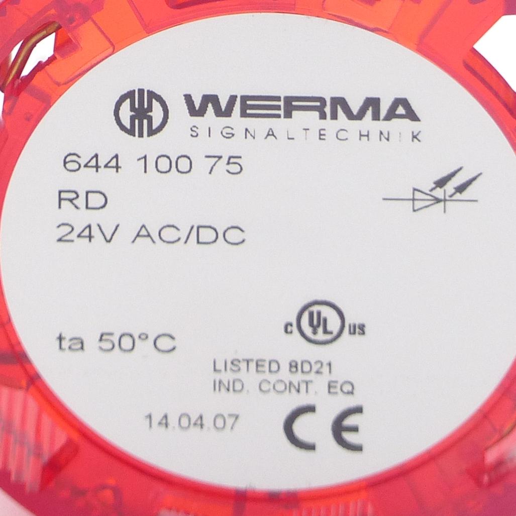 Produktfoto 2 von WERMA LED-Dauerlichtelement 24VAC/DC RD