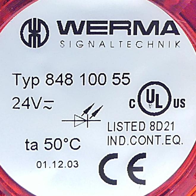 Produktfoto 2 von WERMA LED-Dauerlichtelement rot