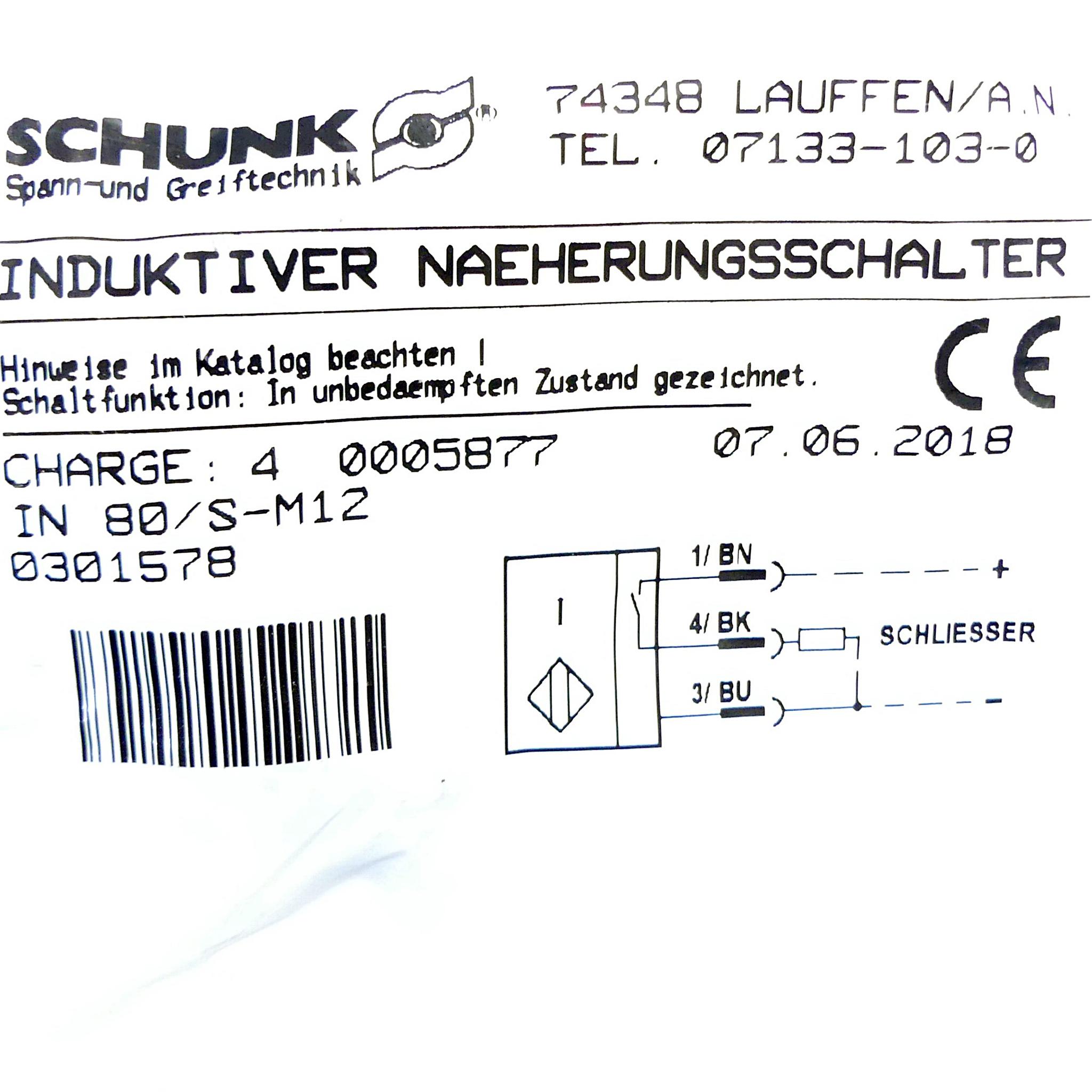 Produktfoto 2 von SCHUNK Induktiver Näherungsschalter