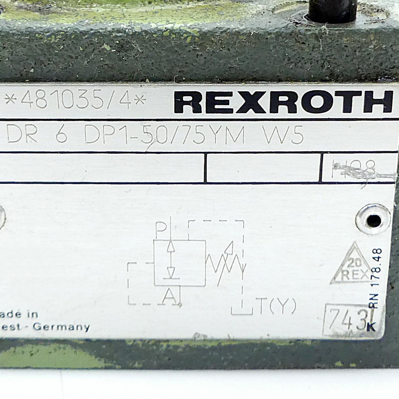 Produktfoto 2 von REXROTH Druckreduzierventil DR 6 DP1-50/75YM W5