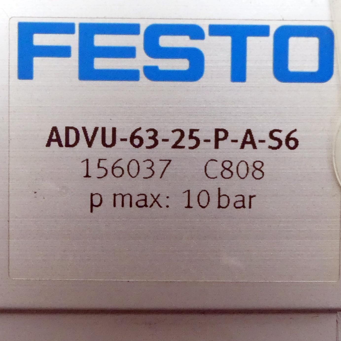 Produktfoto 2 von FESTO Pneumatikzylinder ADVU-63-25-P-A-S6