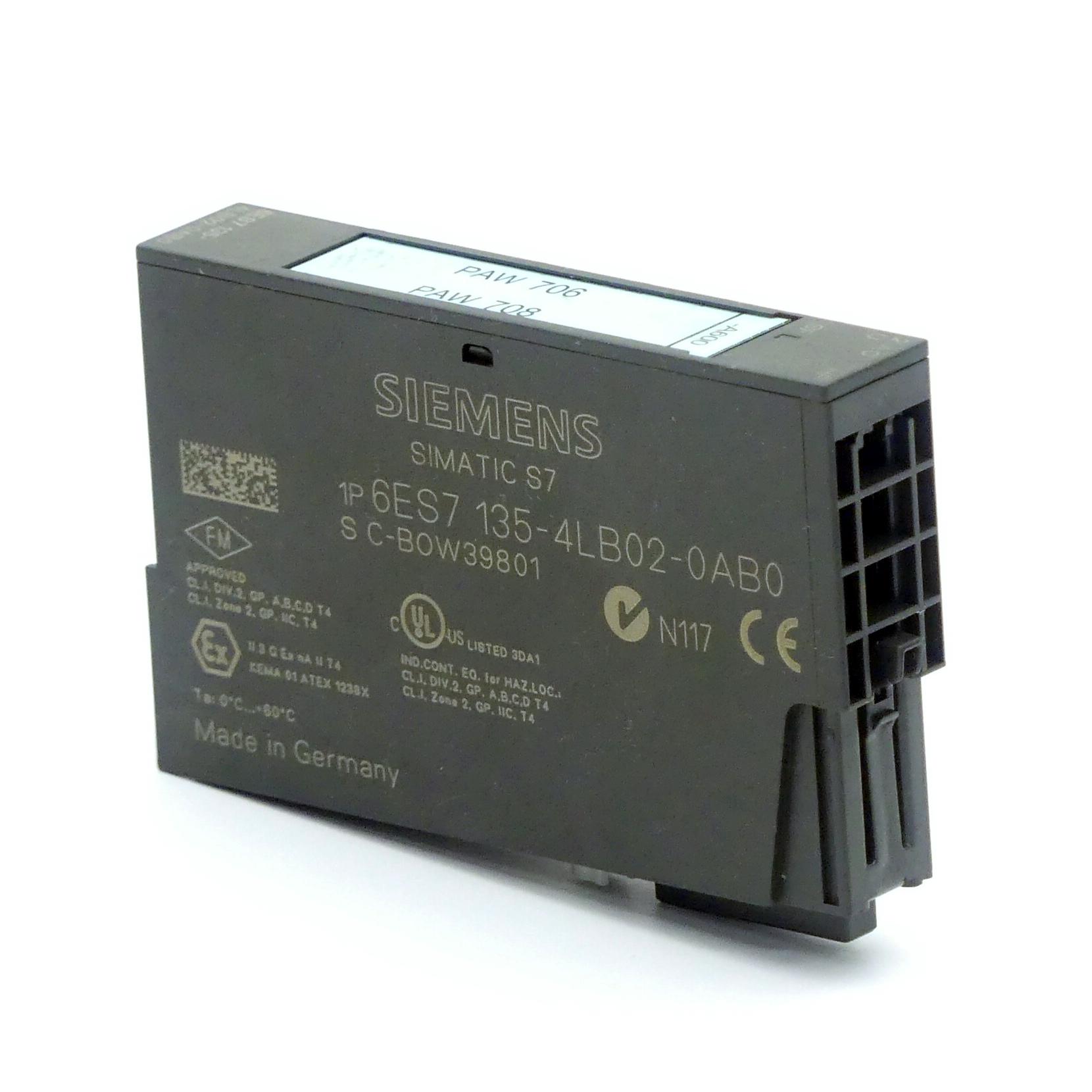 Produktfoto 1 von SIEMENS Elektronikmodul 6ES7 135-4LB02-0AB0