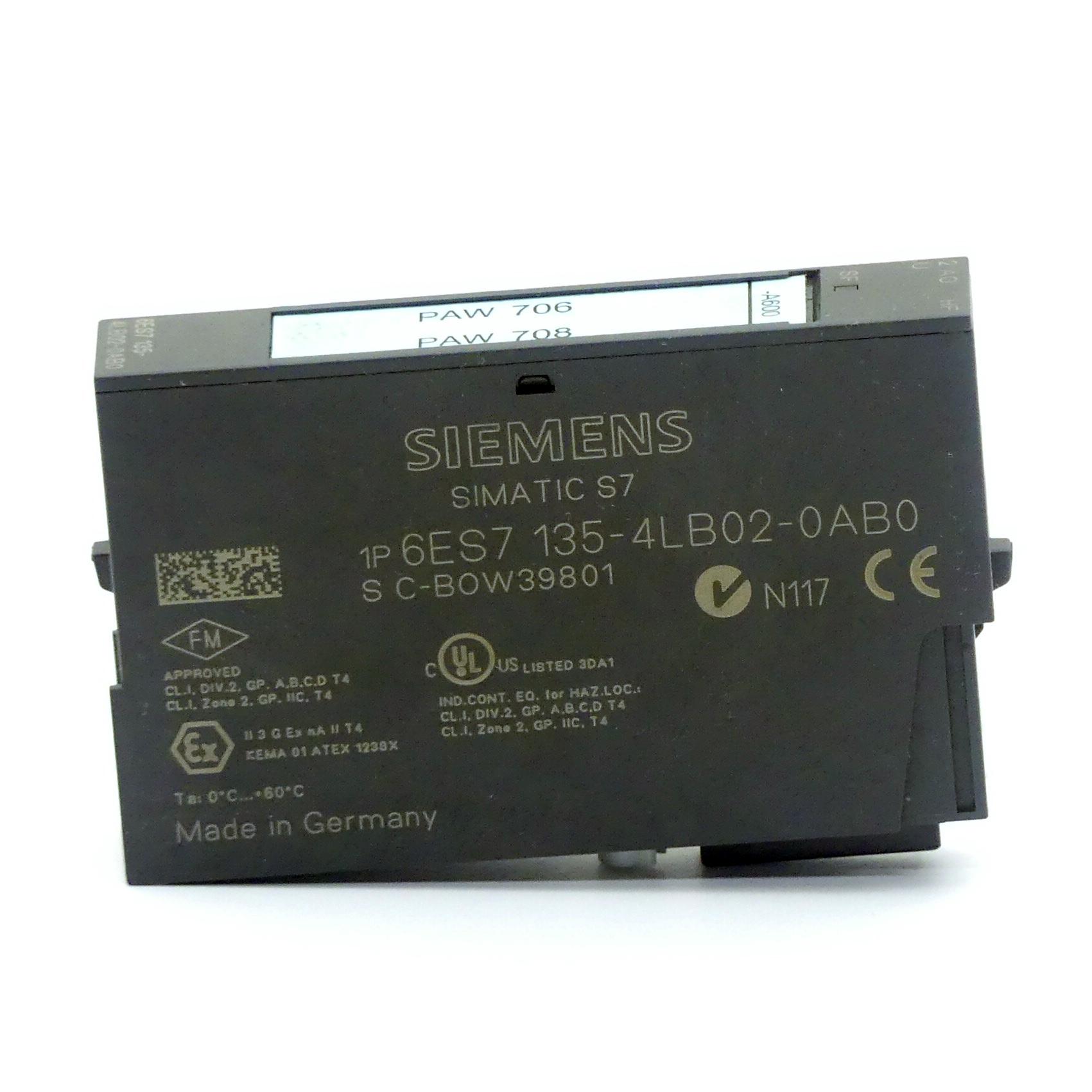 Produktfoto 3 von SIEMENS Elektronikmodul 6ES7 135-4LB02-0AB0