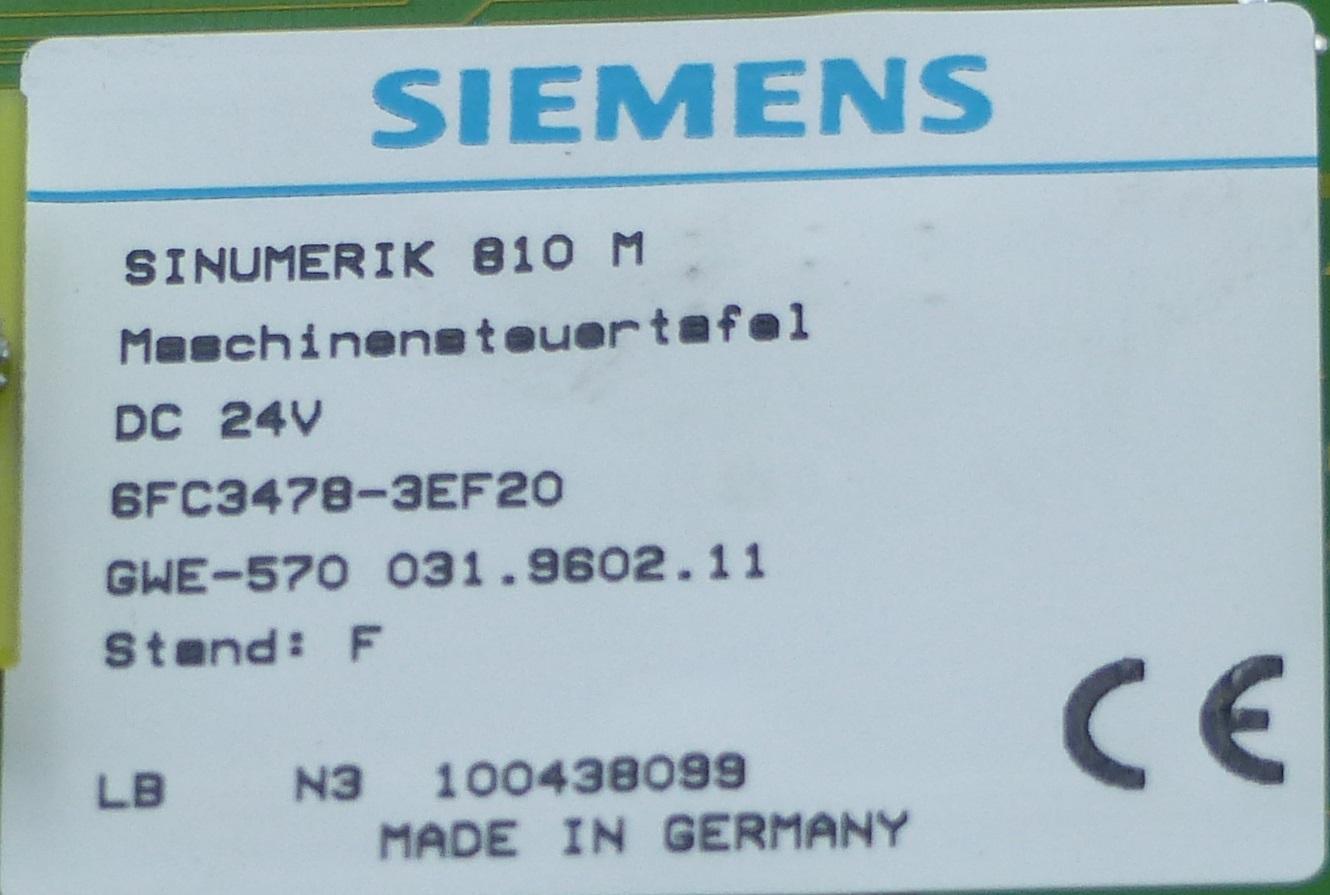 Produktfoto 2 von SIEMENS Sinumerik 810 M Maschinensteuertafel