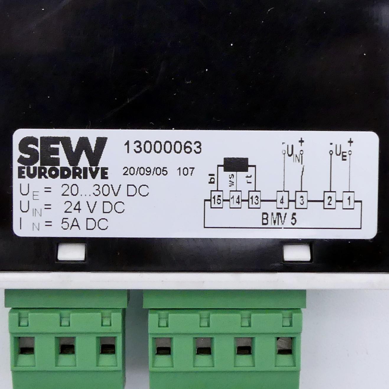 Produktfoto 2 von SEW-EURODRIVE Bremssteuereinheit BMV5