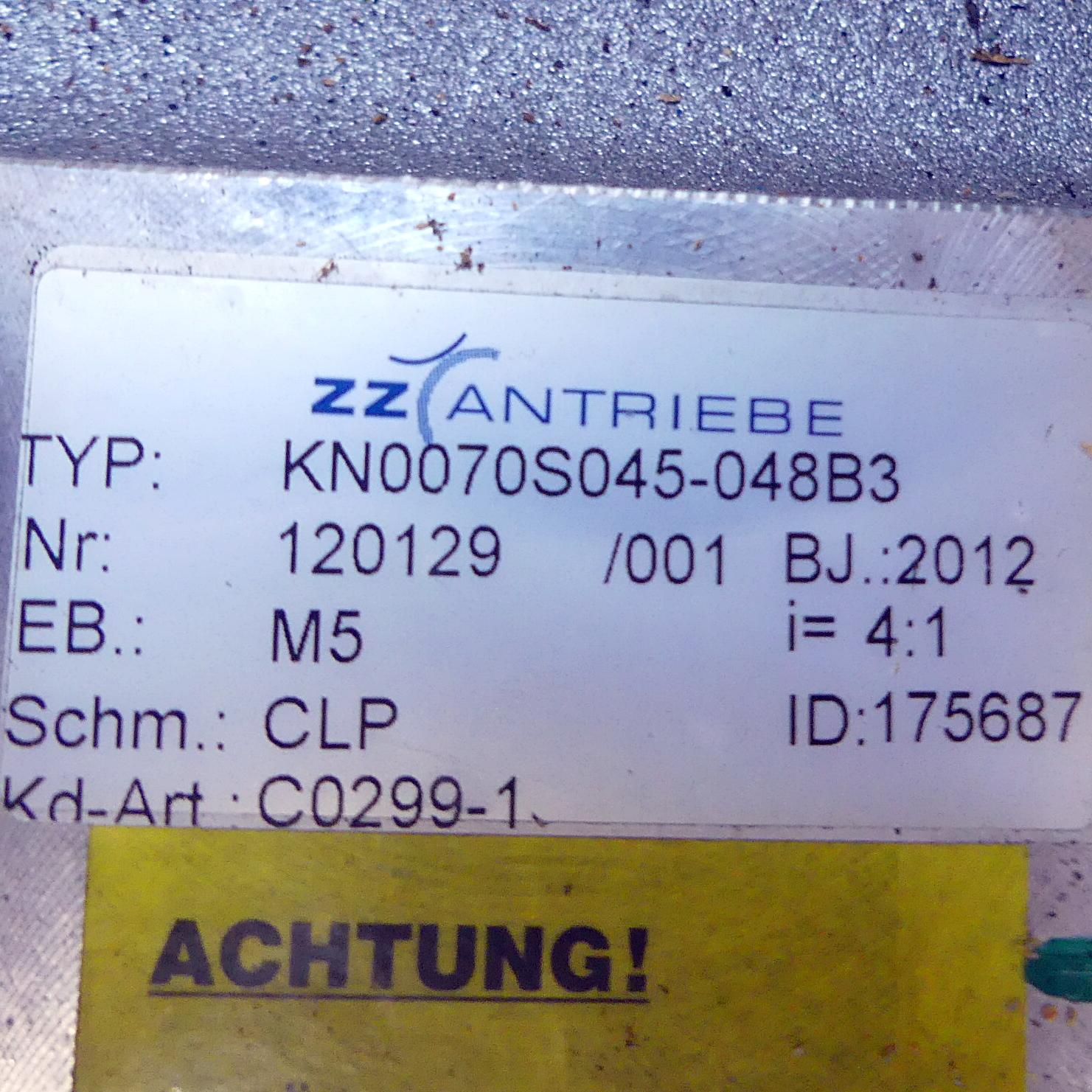 Produktfoto 2 von ZZ ANTRIEBE Kegelradantrieb KN0070S045-048B3