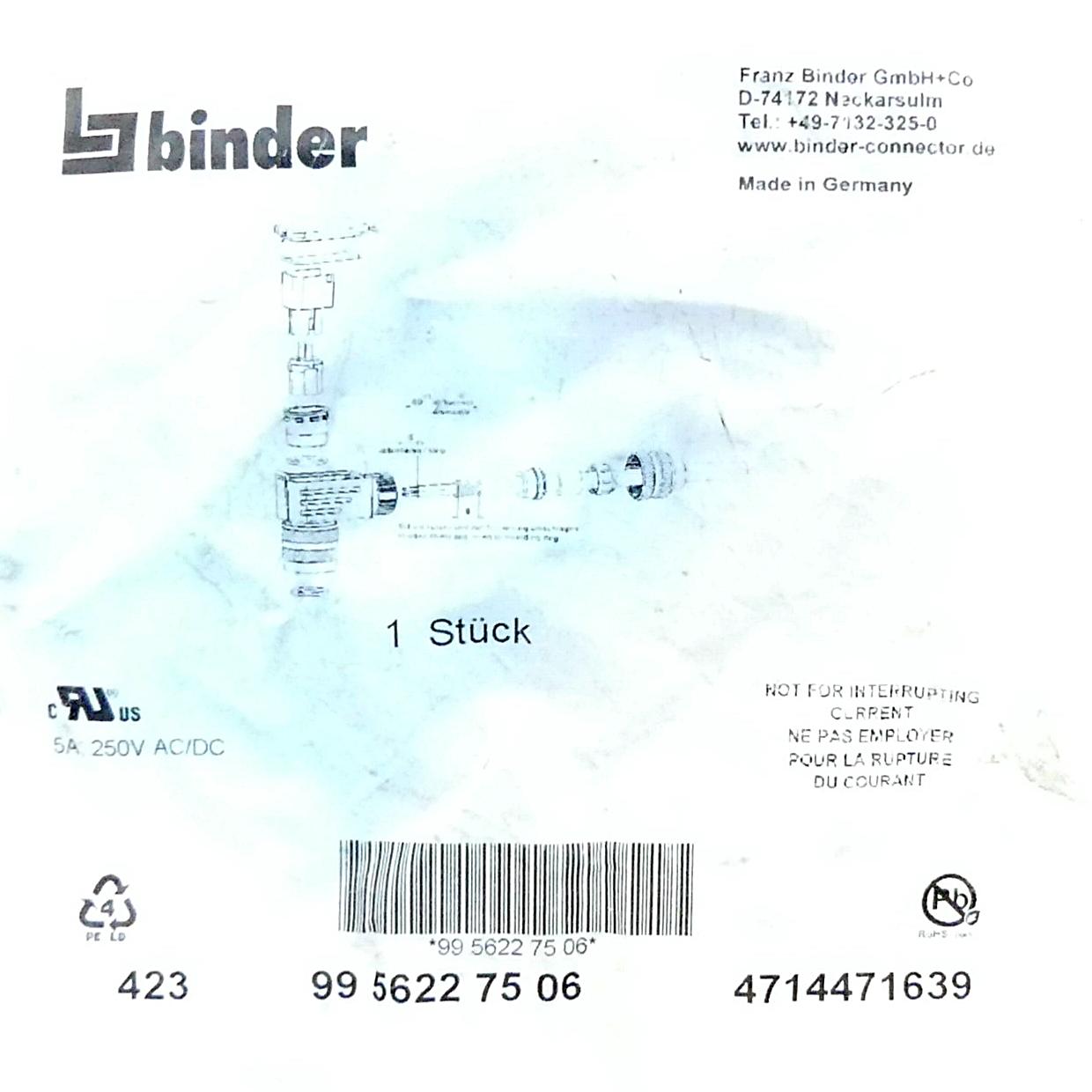 Produktfoto 2 von BINDER 3 Stück Miniatur Steckverbinder