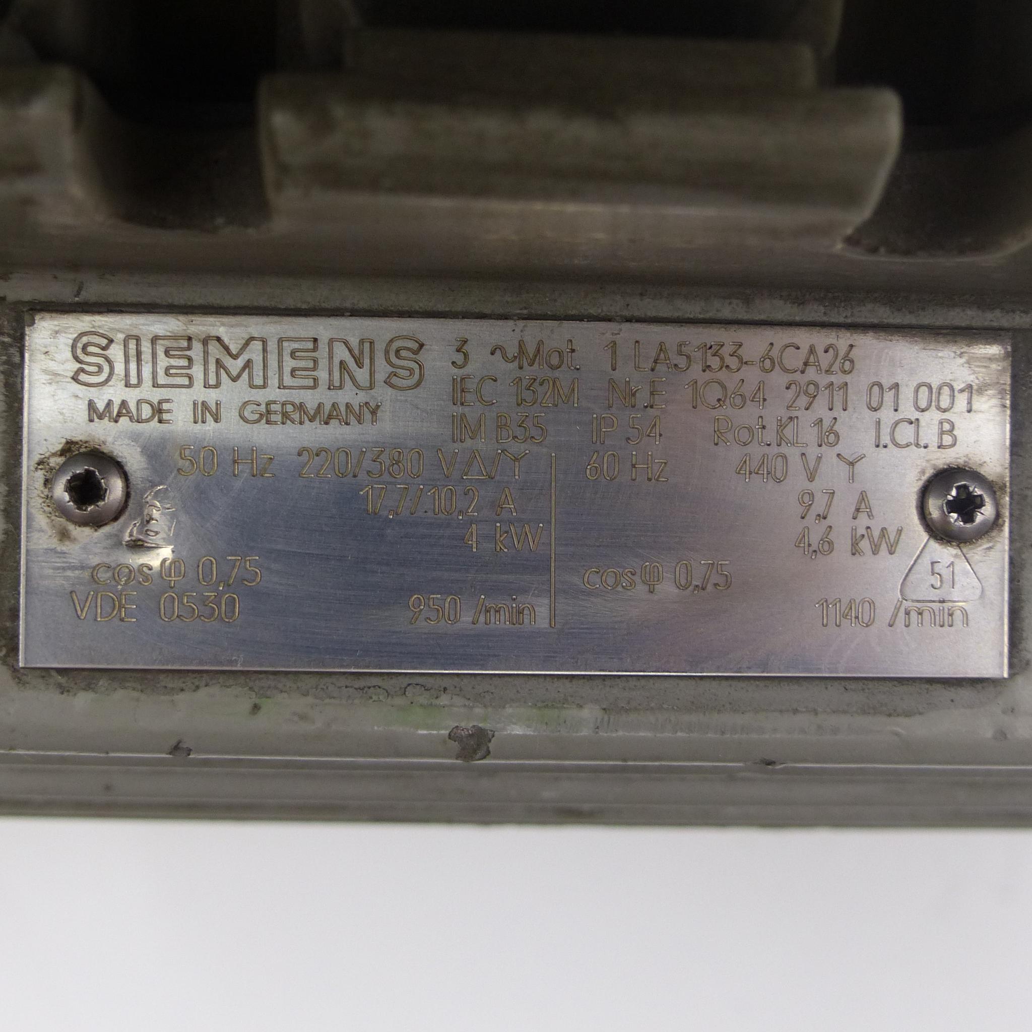 Produktfoto 2 von SIEMENS Drehstrommotor 1 LA5133-6CA26