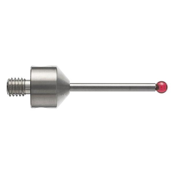 M5 Ø2 mm Rubinkugel, Hartmetallschaft, L 30 mm, EAL 21 mm