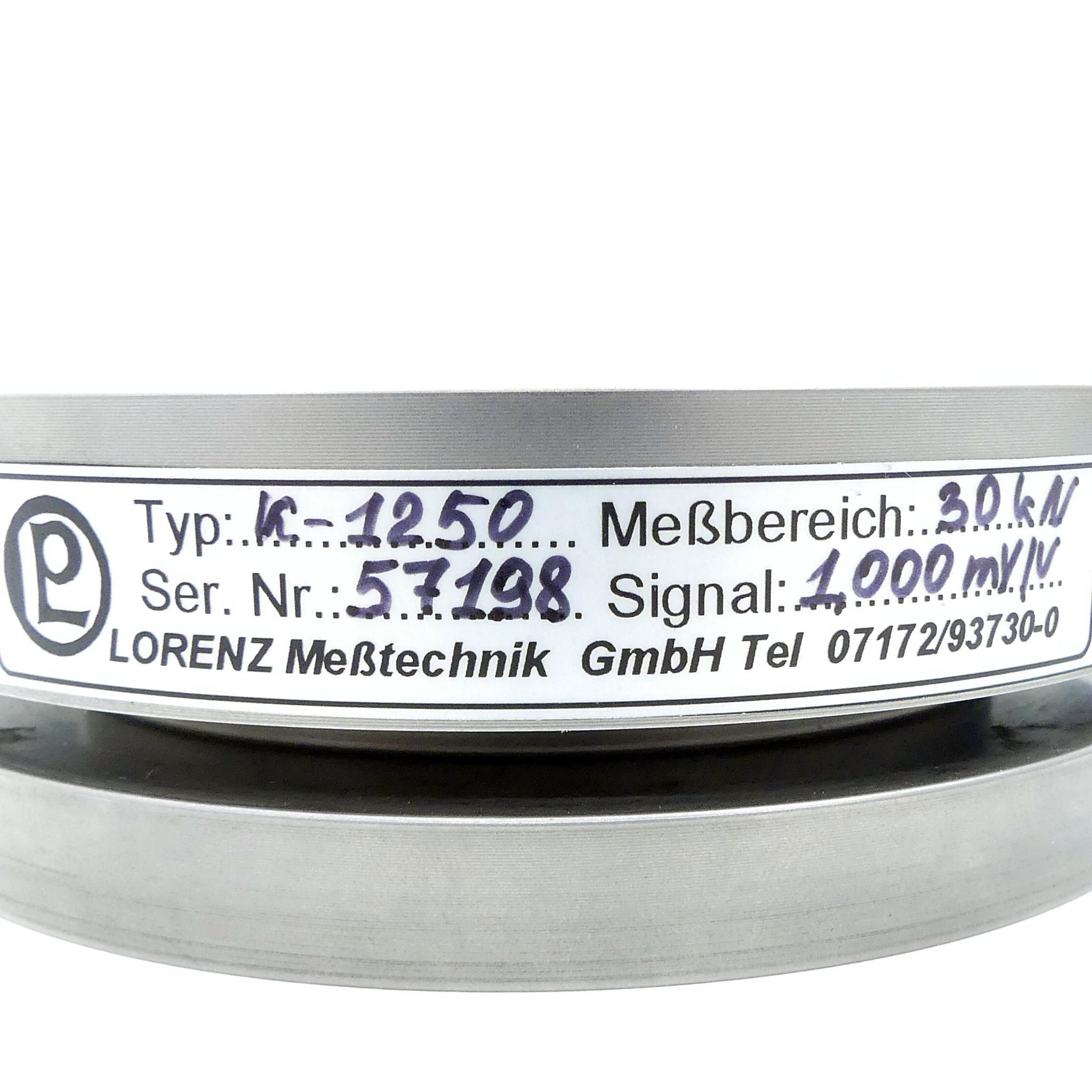 Produktfoto 2 von LORENZ_MESSTECHNIK Druckkraftsensor K-1250 30kN