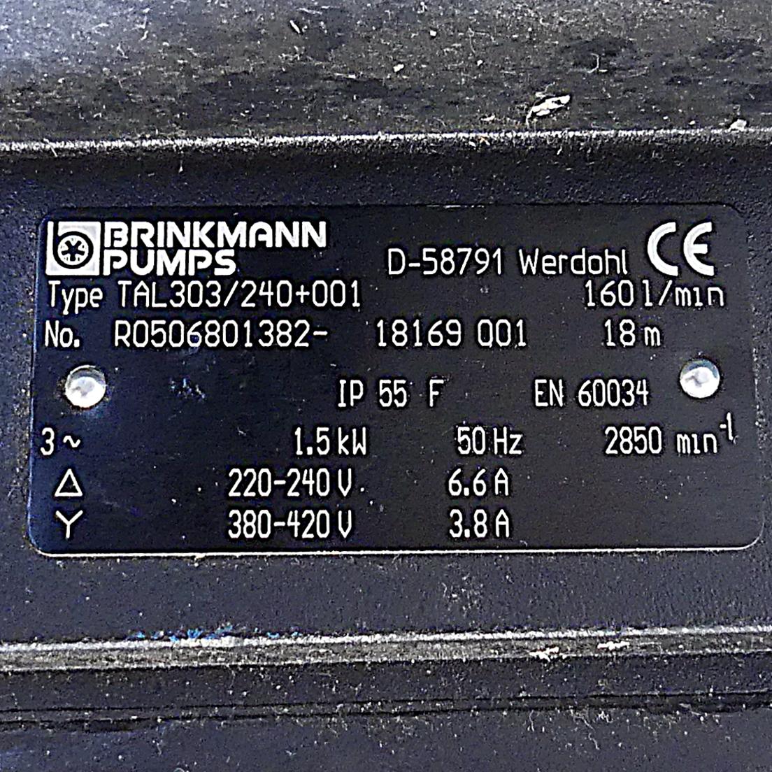 Produktfoto 2 von BRINKMANN PUMPS Tauchpumpe TAL303/240+001