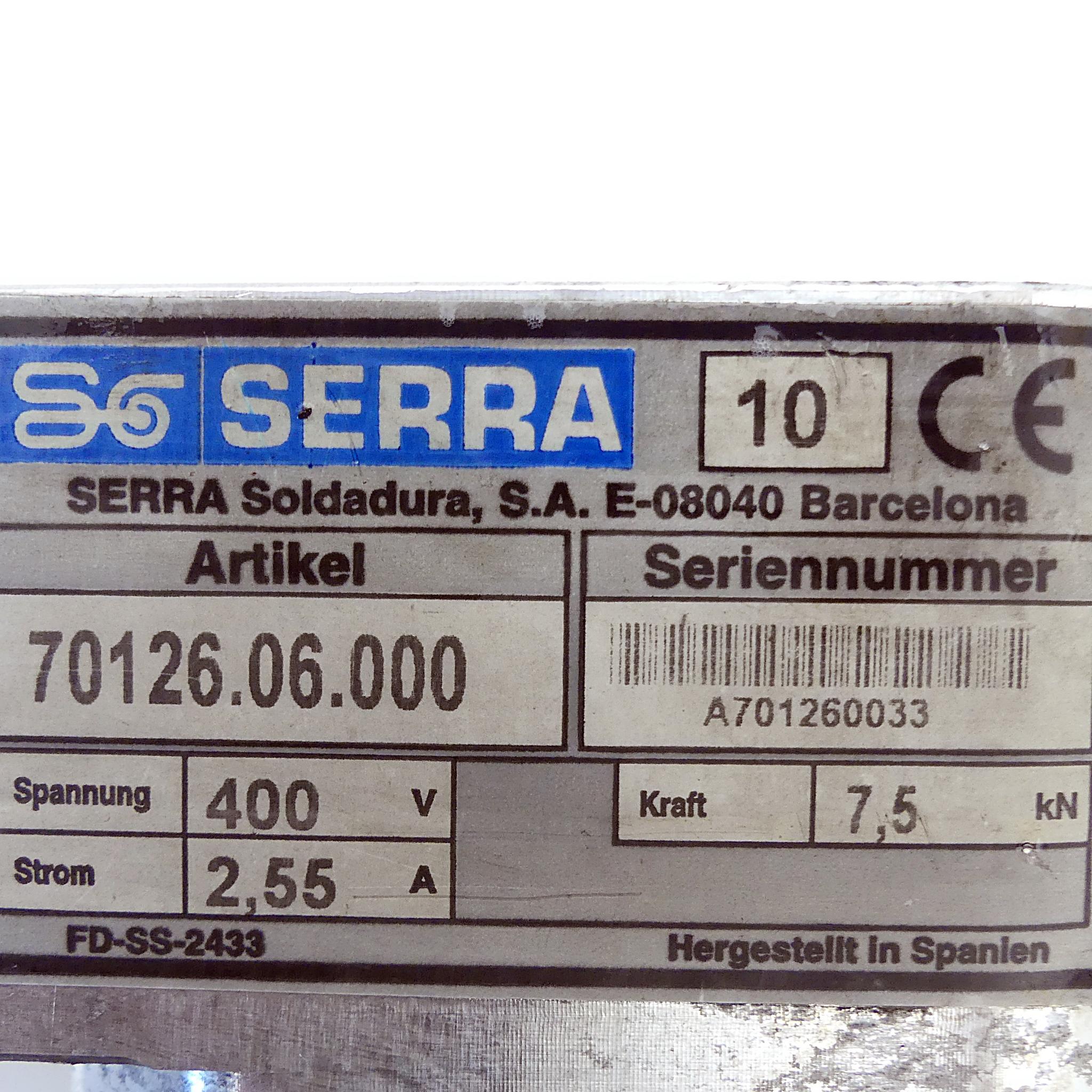 Produktfoto 2 von SERRA SOLDADURA Elektrozylinder