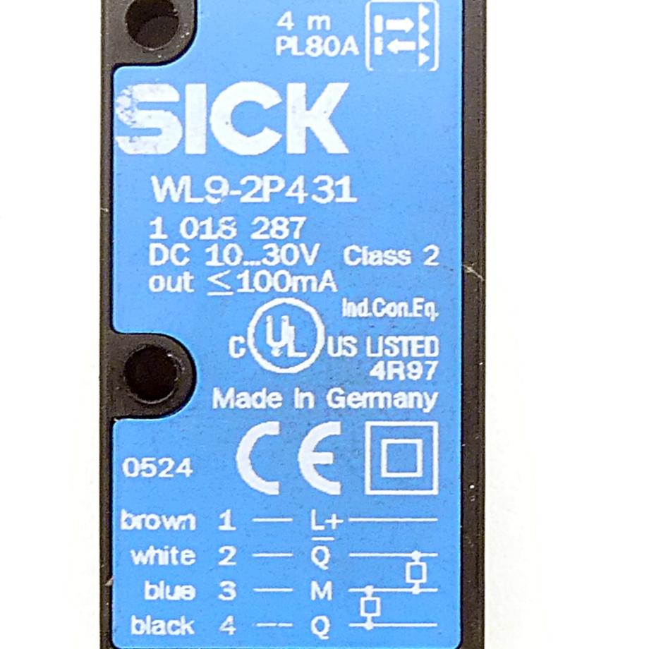 Produktfoto 2 von SICK Lichttaster Kontakt Sensor WL9-2P431