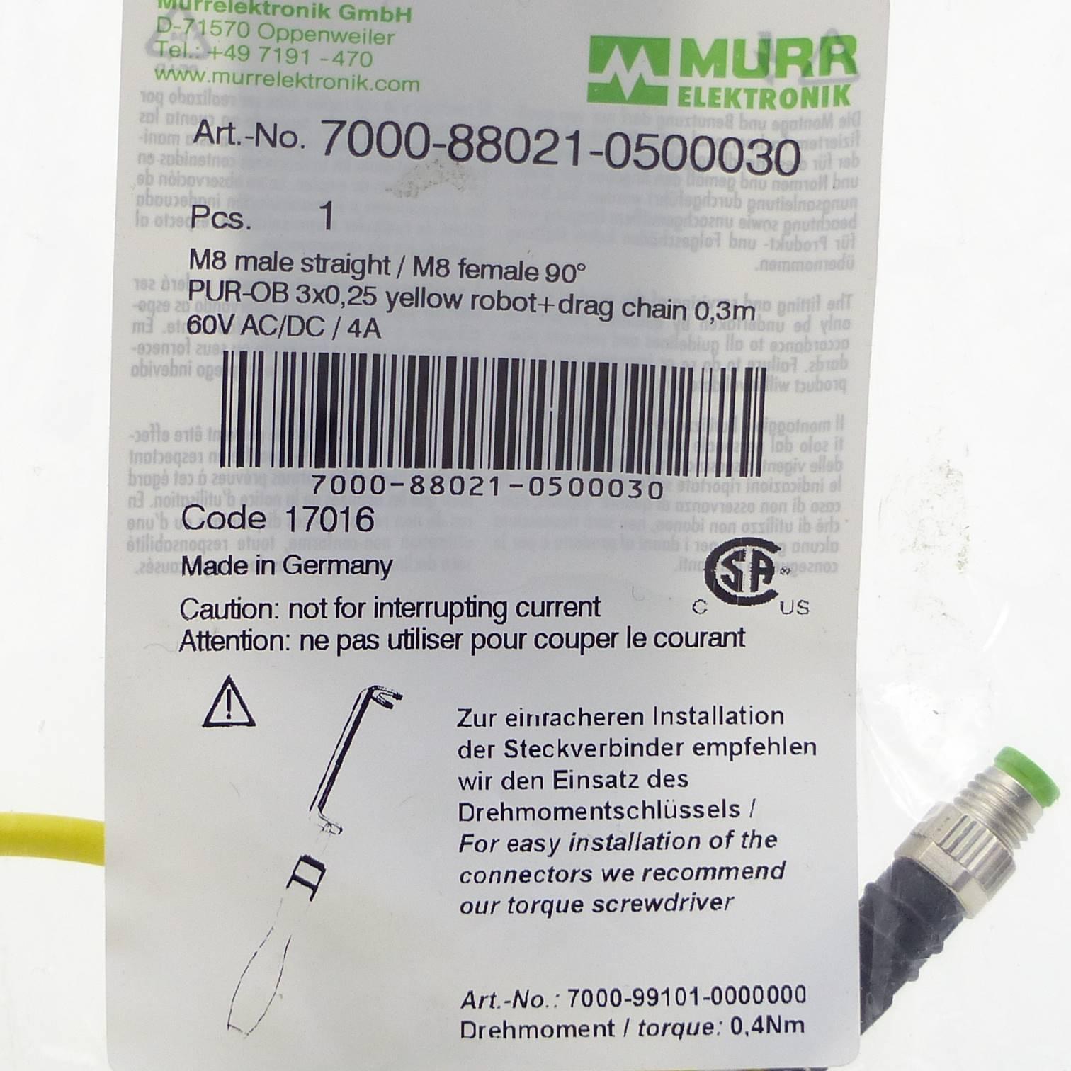 Produktfoto 2 von MURRELEKTRONIK Kabel 7000-88021-0500030