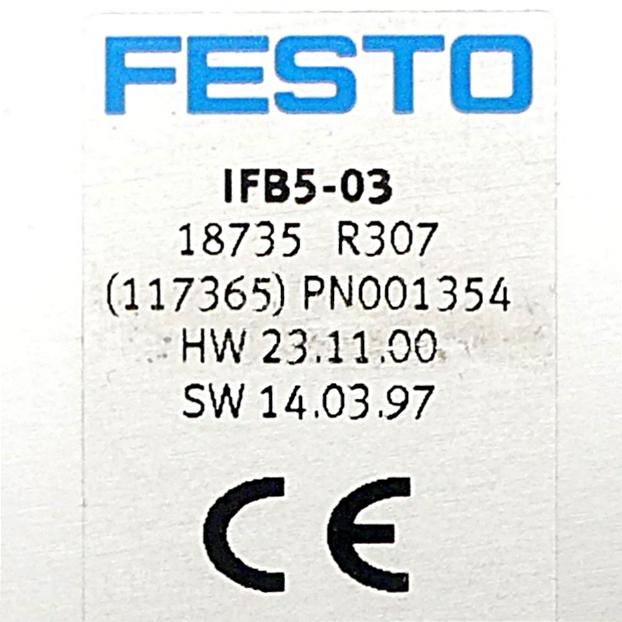 Produktfoto 2 von FESTO Busknoten IFB5-03