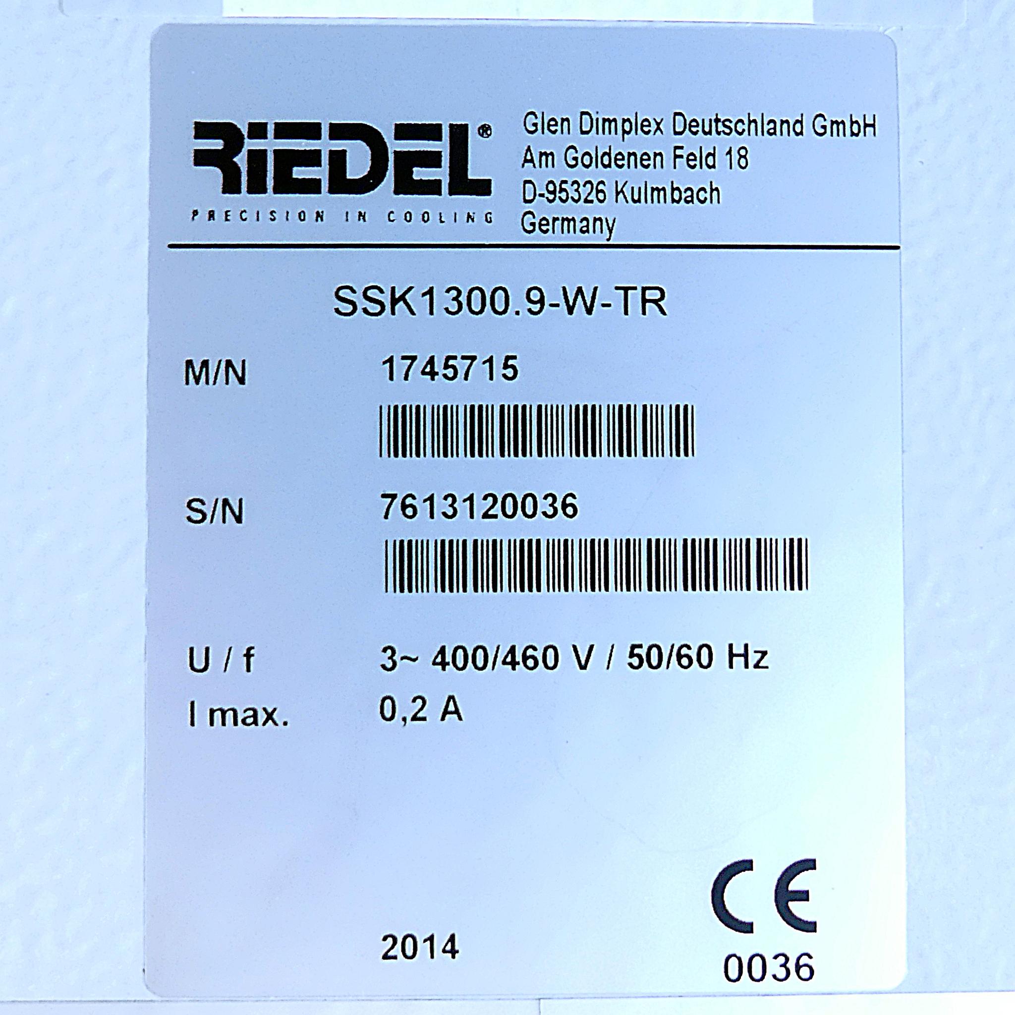 Produktfoto 2 von RIEDEL-KOOLING Kühlgerät SSK1300.9-W-TR