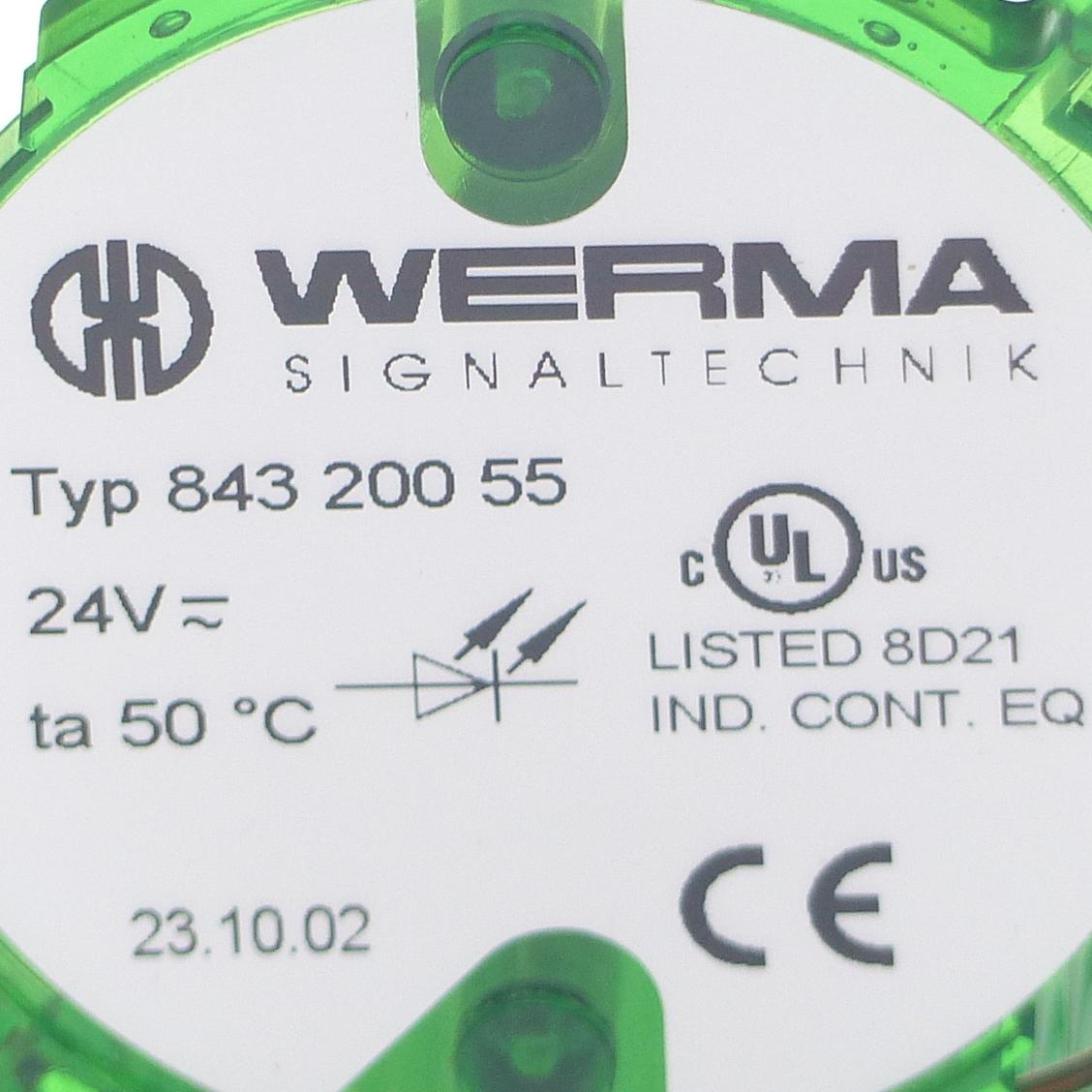 Produktfoto 2 von WERMA LED-Dauerlichtelement 24VAC/DC GN