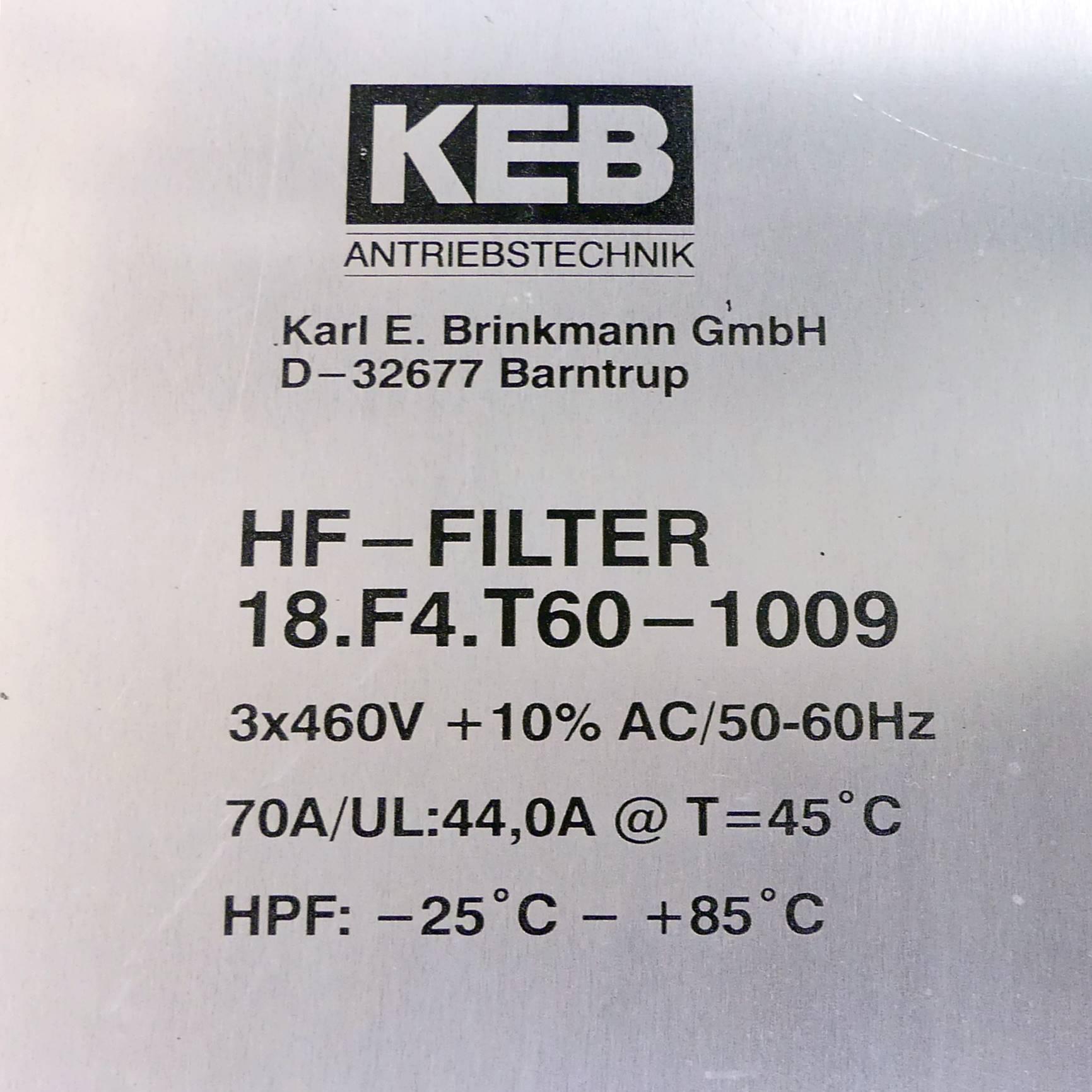 Produktfoto 2 von KEB ANTRIEBSTECHNIK HF-Filter