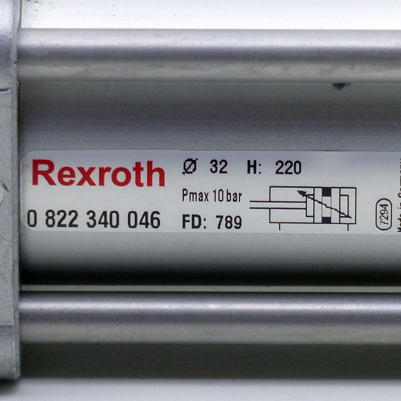 Produktfoto 2 von REXROTH Kompaktzylinder 0 822 340 046