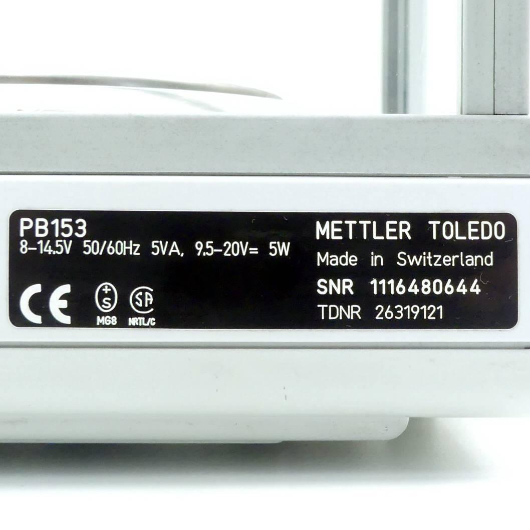 Produktfoto 2 von METTLER TOLEDO Präzisionswaage PB153