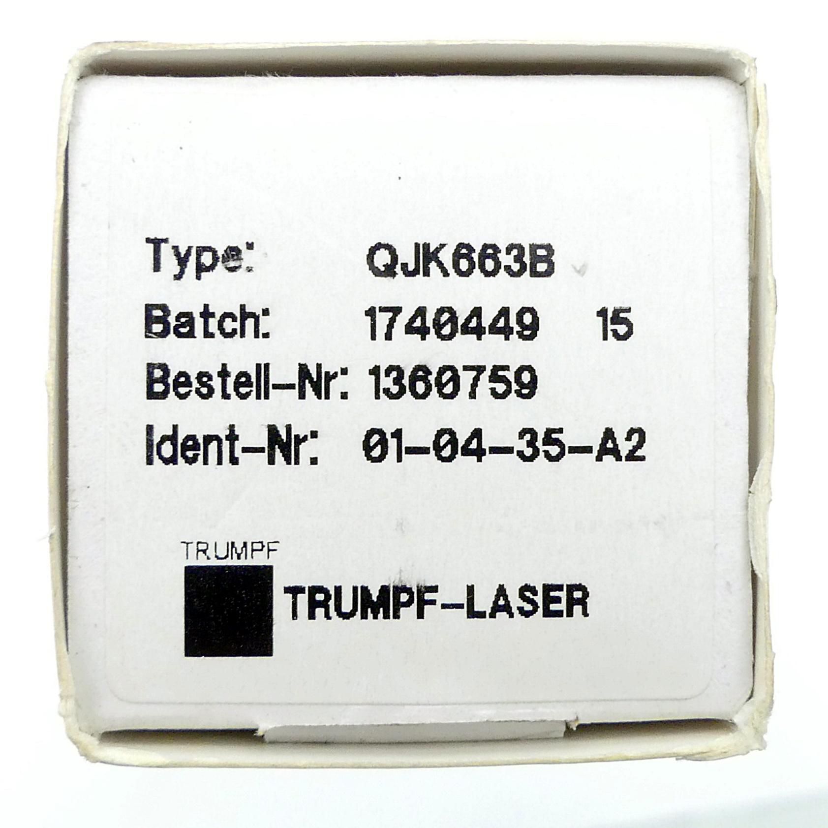 Produktfoto 2 von TRUMPF Laserlampe QJK663B