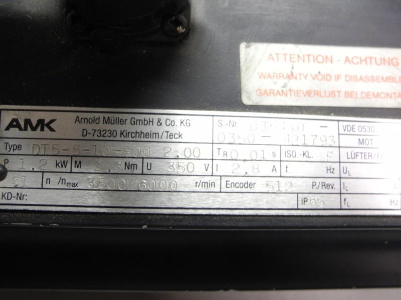 Produktfoto 2 von AMK DT5-5-10-E00 2.00 Servomotor 1,2kW max.3500/6000 Top Zustand