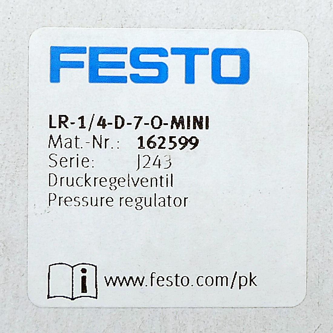 Produktfoto 2 von FESTO Druckregelventil LR-1/4-D-7-O-MINI