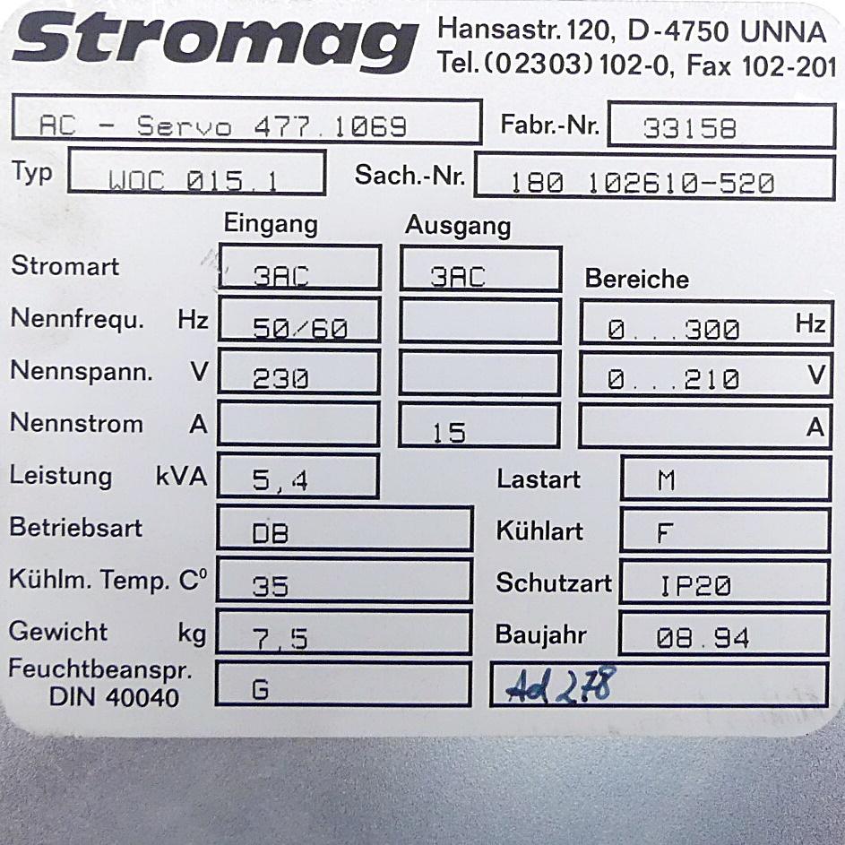 Produktfoto 2 von STROMAG AC - Servo 477.1069 Servoantrieb