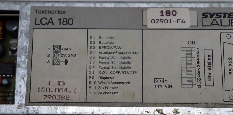 Produktfoto 5 von Systeme Lauer LCA 180 Textmonitor LD 180.004.1 290388 NEUWERTIG