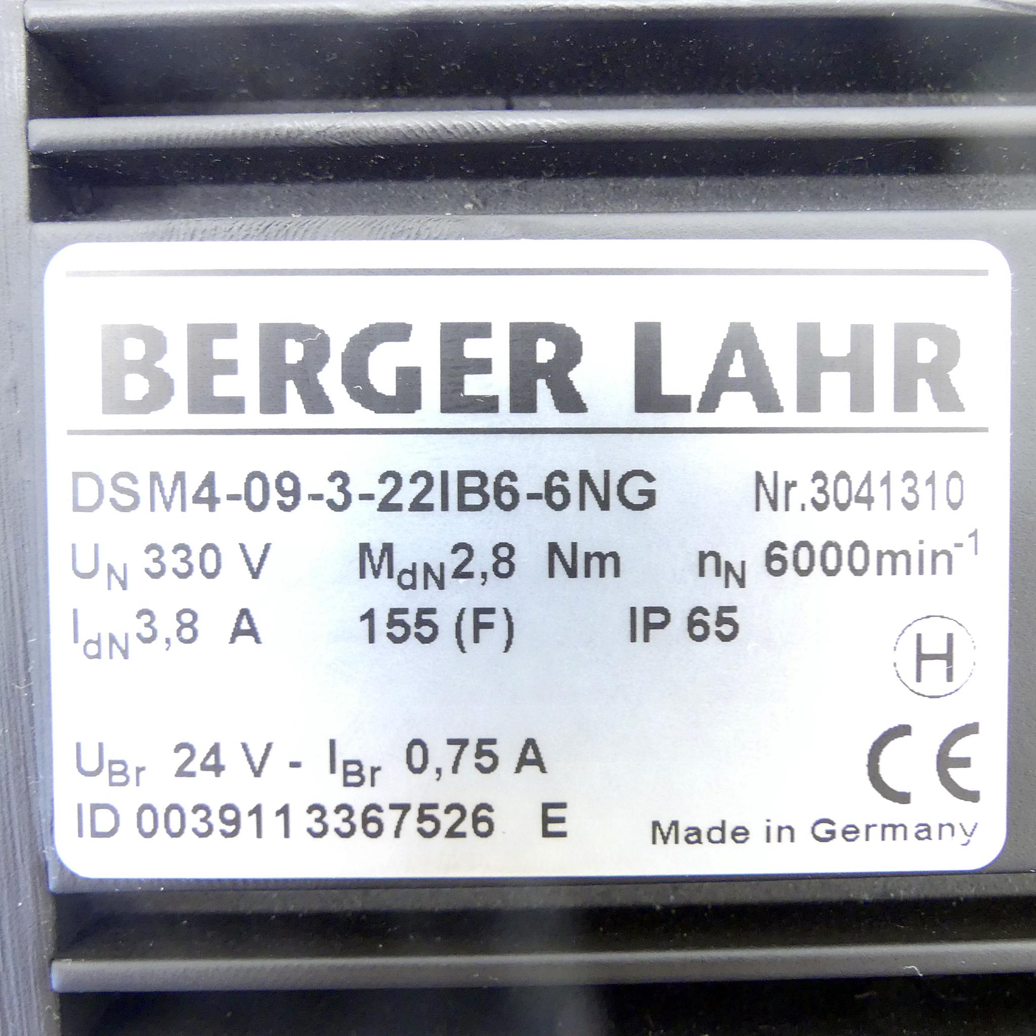 Produktfoto 2 von BERGER LAHR Servomotor DSM4-09-3-22IB6-6NG