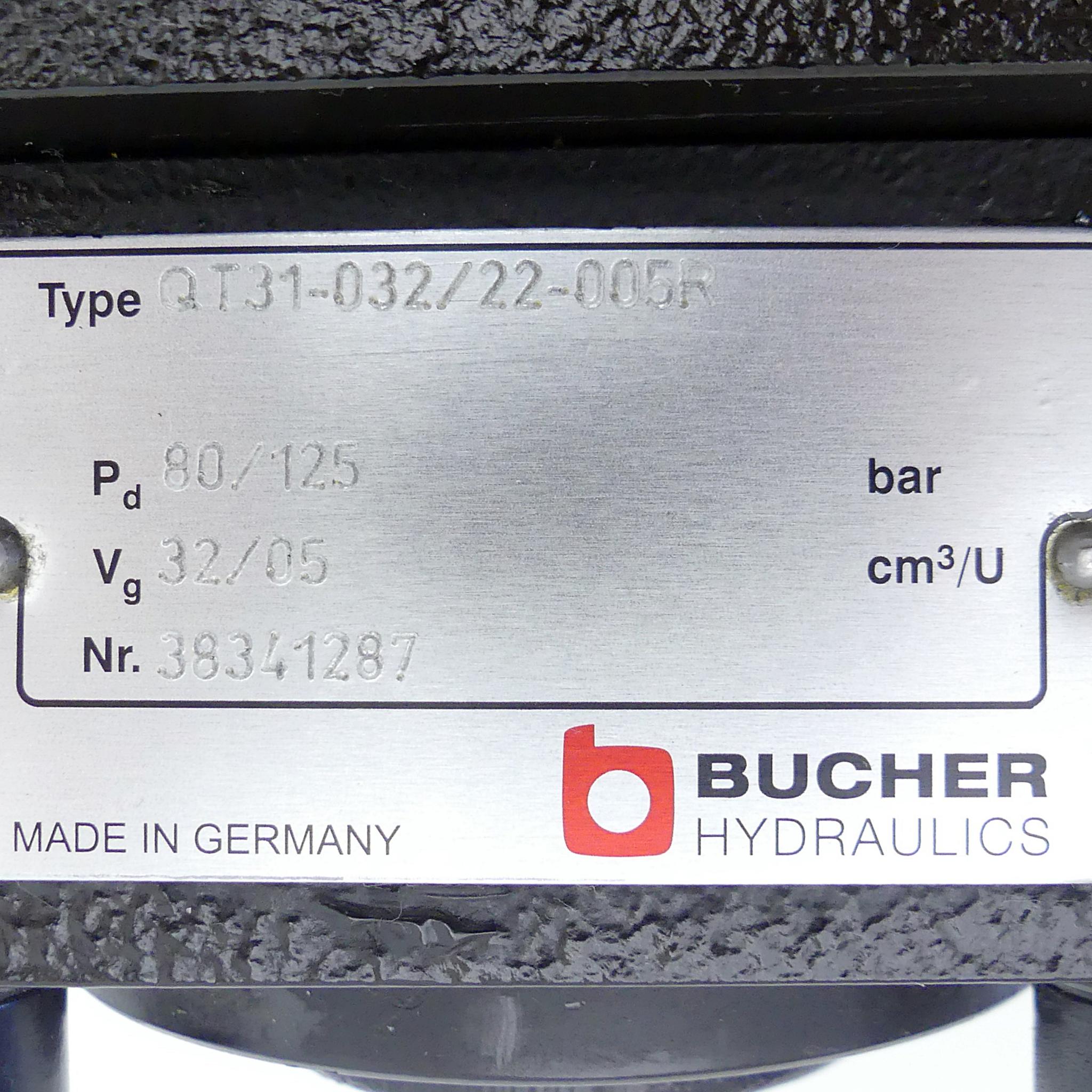 Produktfoto 2 von BUCHER HYDRAULICS Hydraulikpumpe QT31-032/22-005R